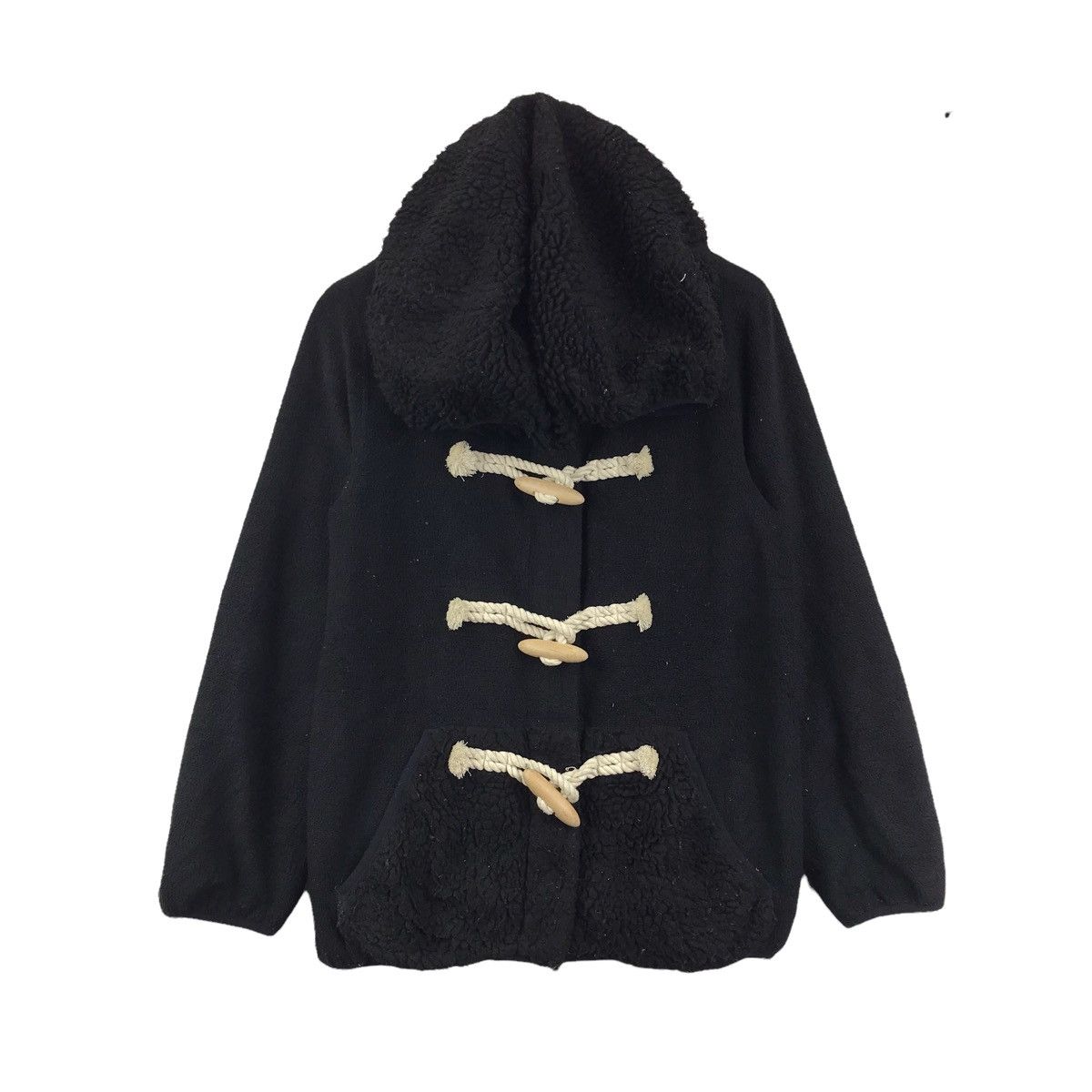 mercibeaucoup MERCIBEAUCOUP ISSEY MIYAKE Hooded Wool Duffle Coat Size US S / EU 44-46 / 1 - 1 Thumbnail
