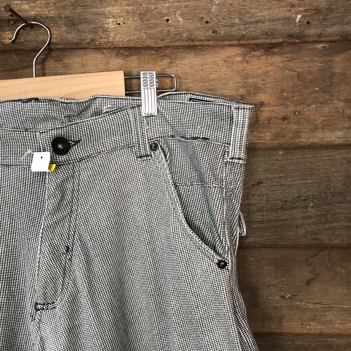 Japanese Brand Field Core Grey checkered multi pocket Cargo Pants #4566 Size US 35 - 5 Thumbnail