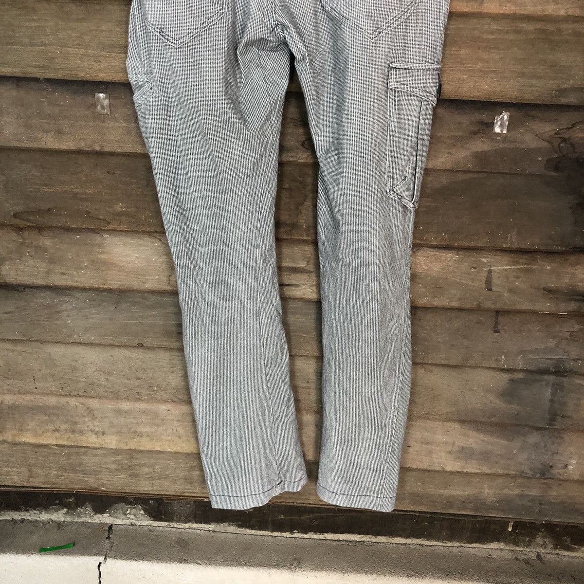 Japanese Brand Field Core Grey checkered multi pocket Cargo Pants #4566 Size US 35 - 13 Thumbnail