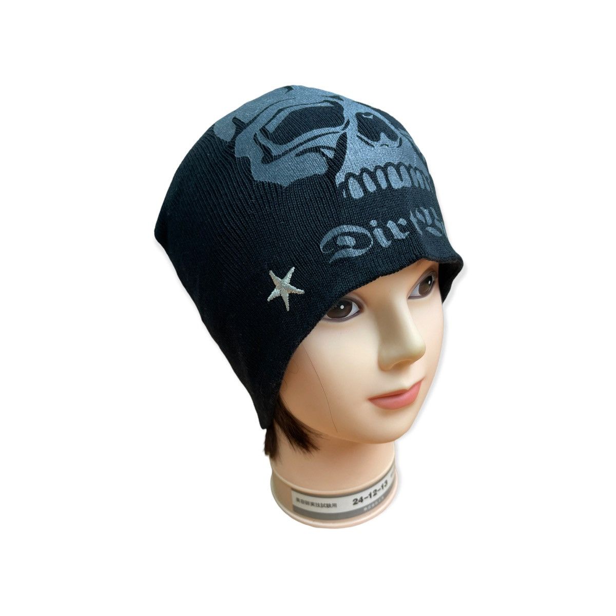 Vintage Dirt Bag Big Skull Printed Star Embroidered Beanie Hat b2 Size ONE SIZE - 1 Thumbnail
