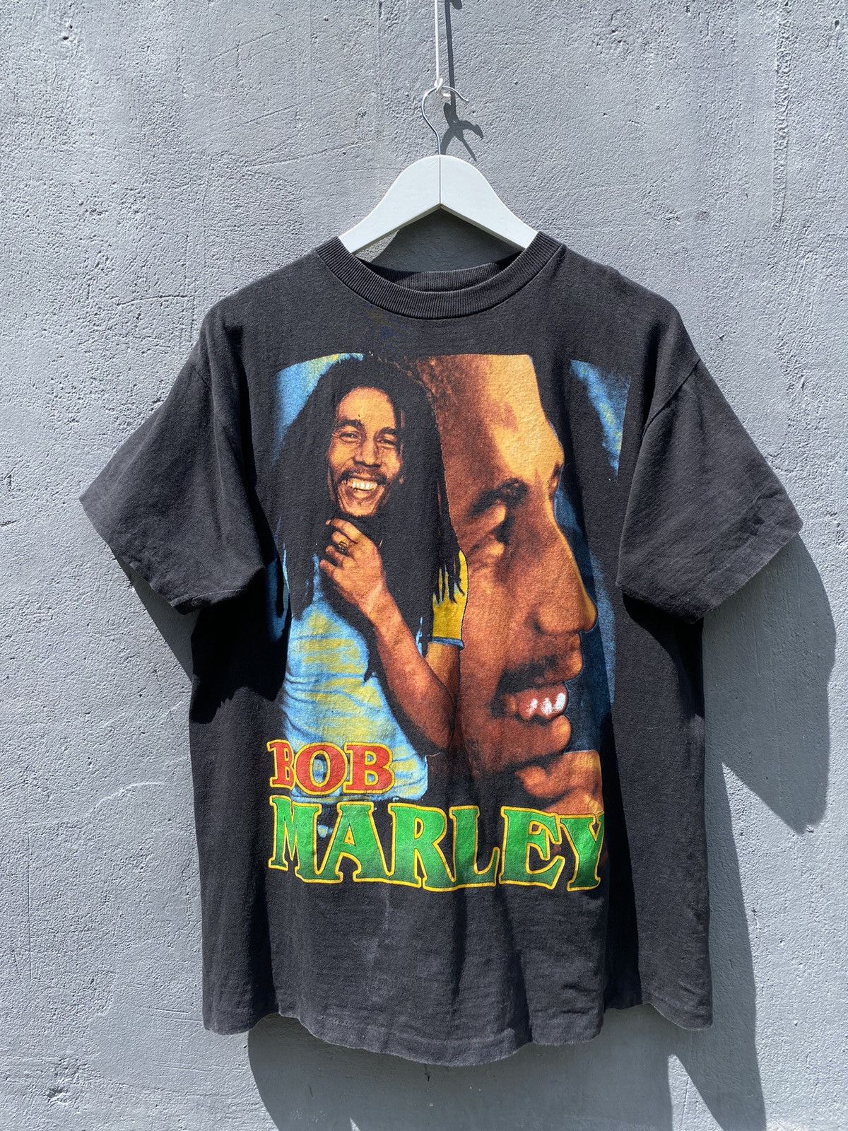 Band Tees RARE👮‍♀️Vintage 90s Bob Marley I Shot The Sheriff Allover Tee Size US L / EU 52-54 / 3 - 1 Thumbnail