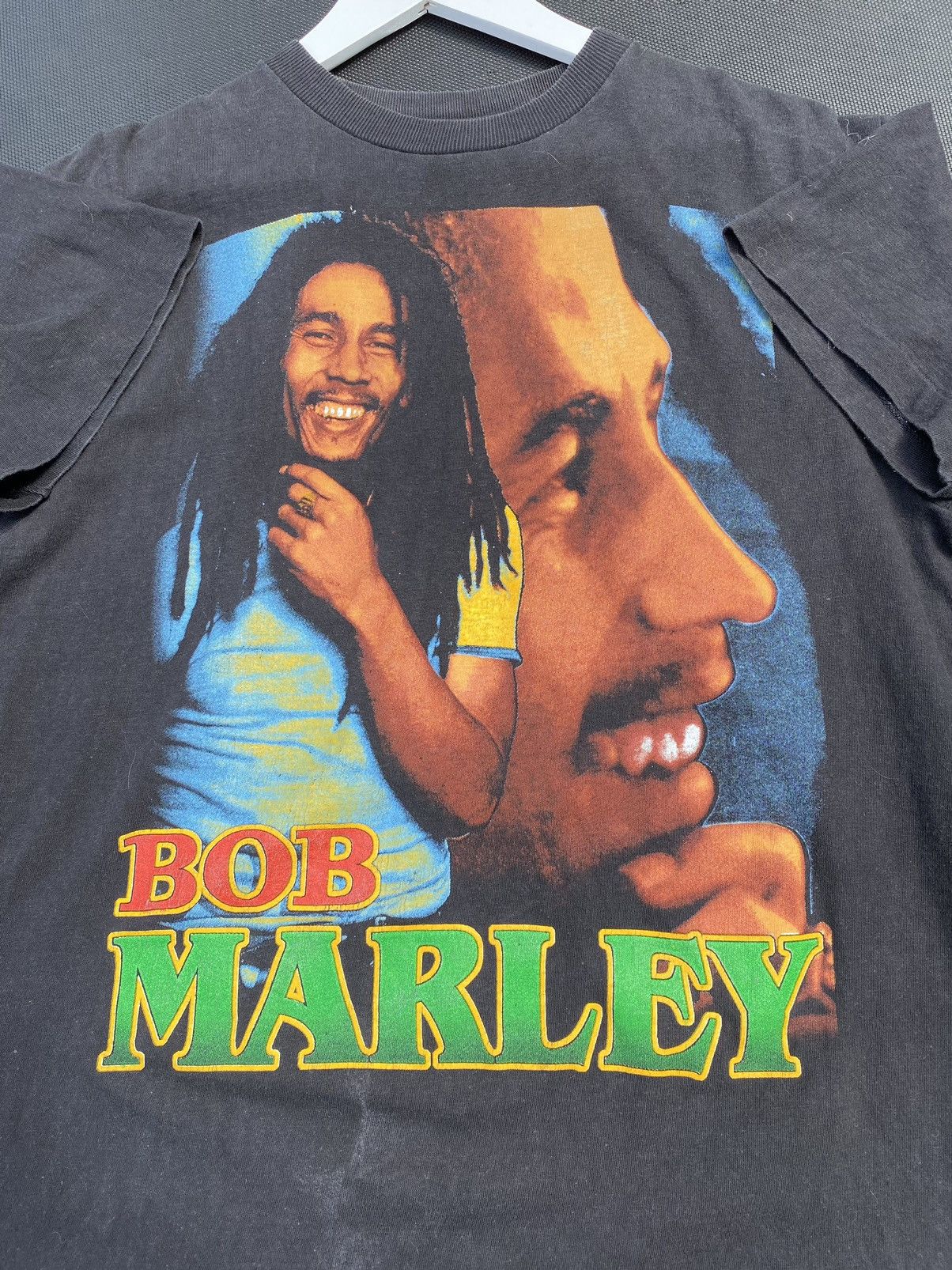 Band Tees RARE👮‍♀️Vintage 90s Bob Marley I Shot The Sheriff Allover Tee Size US L / EU 52-54 / 3 - 4 Thumbnail