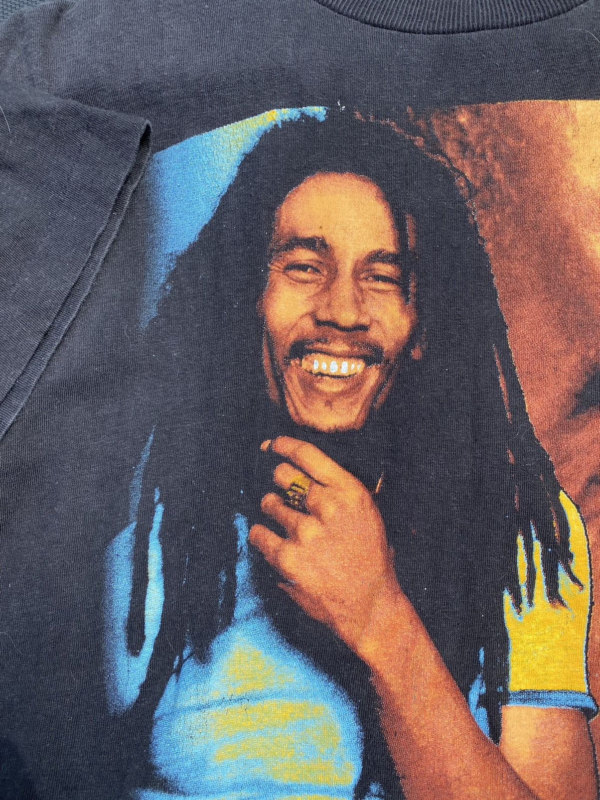 Band Tees RARE👮‍♀️Vintage 90s Bob Marley I Shot The Sheriff Allover Tee Size US L / EU 52-54 / 3 - 5 Thumbnail