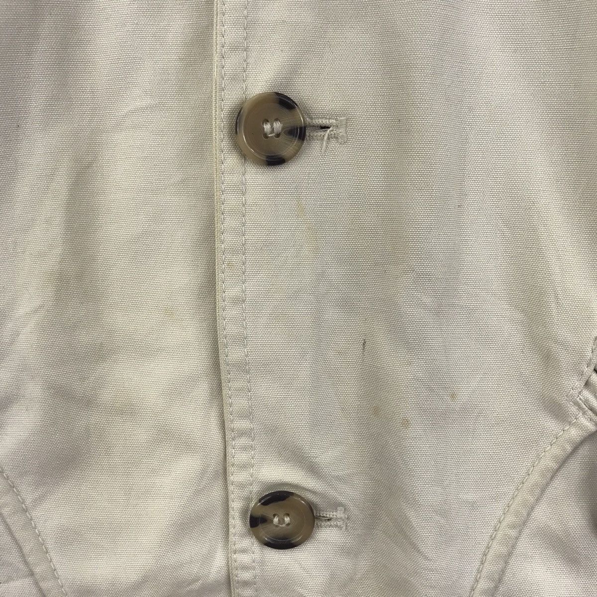 Vintage BACK FIRE SPORTWEAR Wool White Hunting Chore Coat Jacket Size US L / EU 52-54 / 3 - 3 Thumbnail