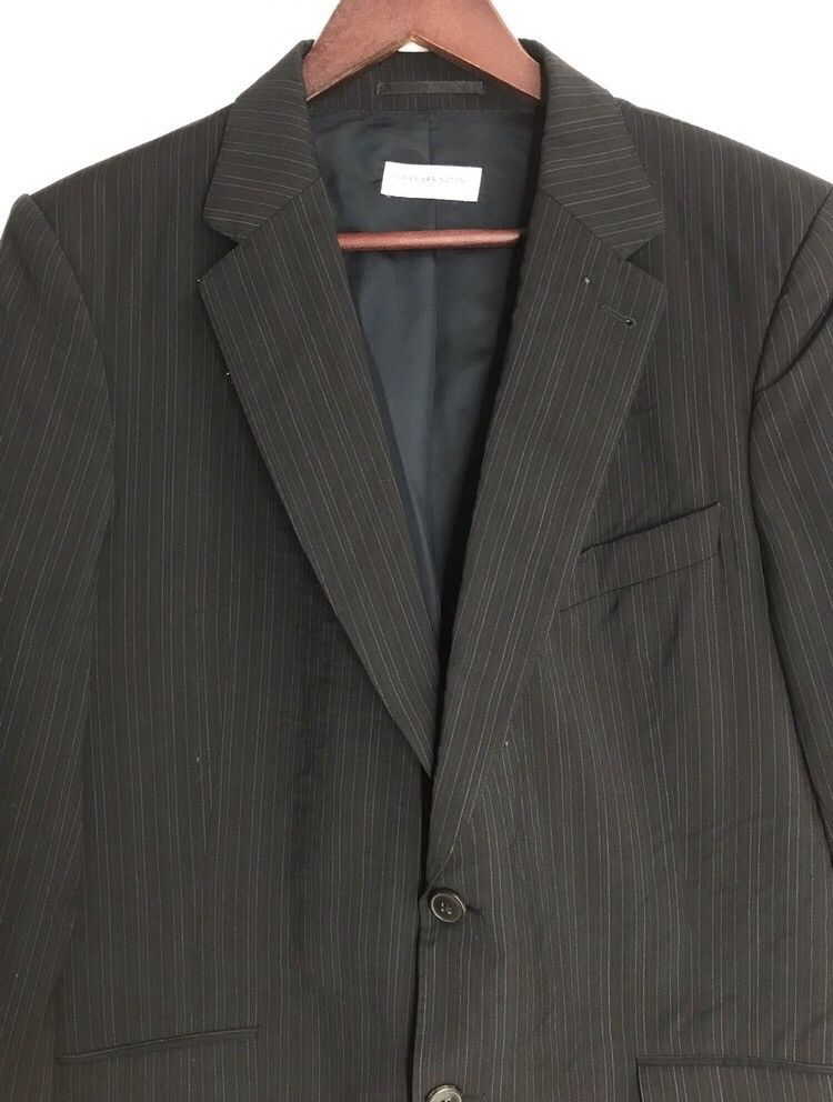 Dries Van Noten Dries Van Noten Burness Pinstripe Distressed Jacket Size US M / EU 48-50 / 2 - 3 Thumbnail