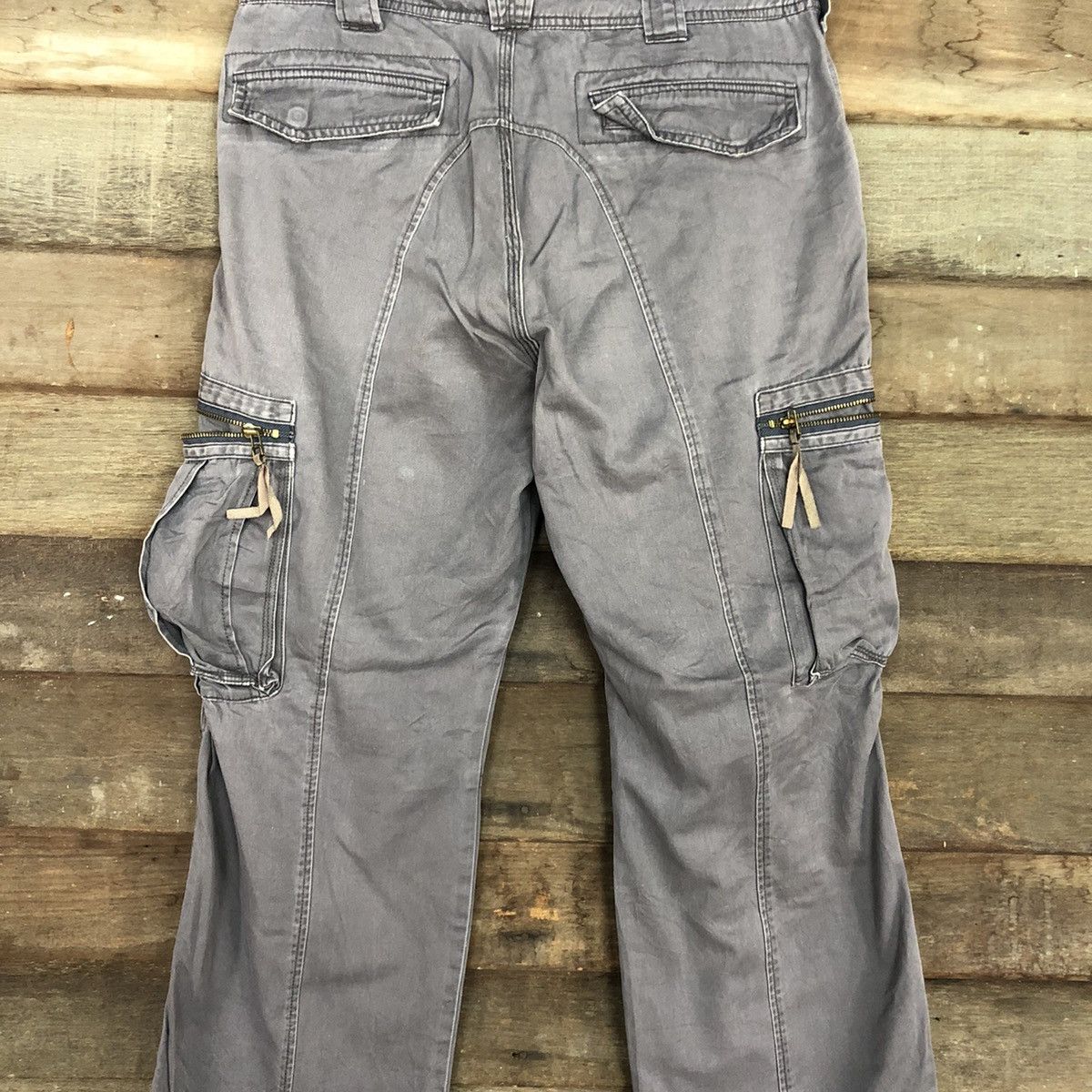 Japanese Brand Active Wear Grey Faded Multipocket Tactical Cargo Pant #A023 Size US 30 / EU 46 - 14 Thumbnail