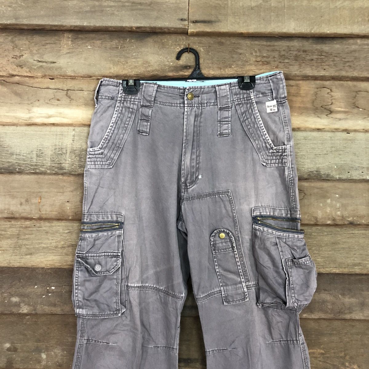 Japanese Brand Active Wear Grey Faded Multipocket Tactical Cargo Pant #A023 Size US 30 / EU 46 - 2 Thumbnail