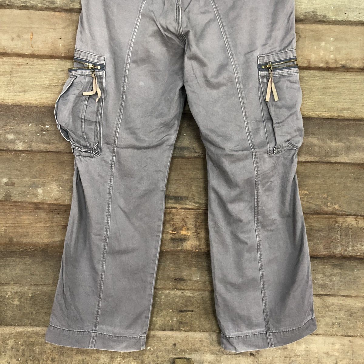 Japanese Brand Active Wear Grey Faded Multipocket Tactical Cargo Pant #A023 Size US 30 / EU 46 - 13 Thumbnail