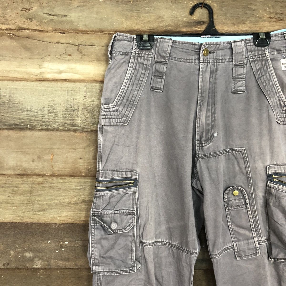 Japanese Brand Active Wear Grey Faded Multipocket Tactical Cargo Pant #A023 Size US 30 / EU 46 - 6 Thumbnail