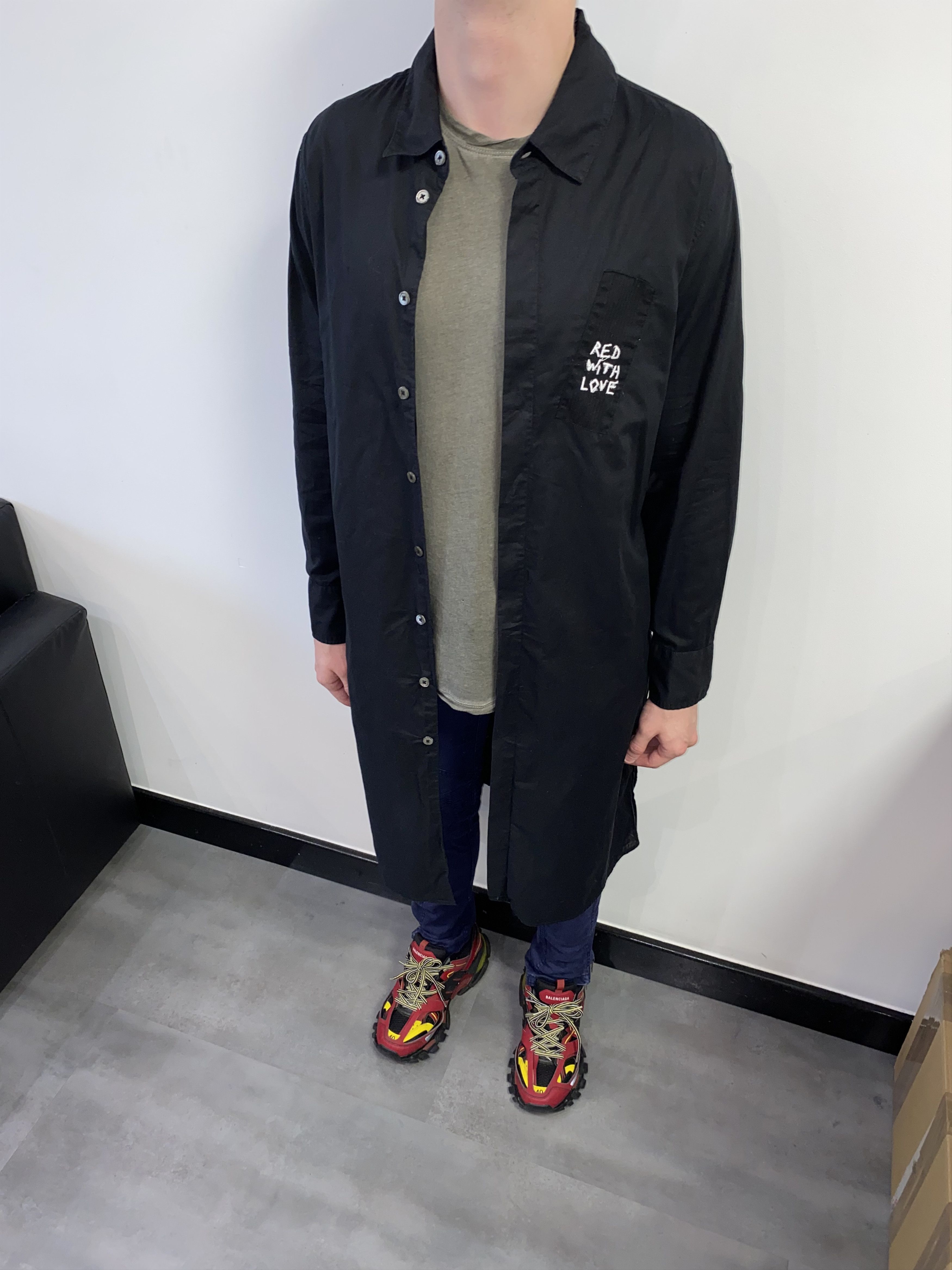 Ann Demeulemeester SS17 Ann Demeulemeester "Red With Love" Long Shirt/Coat Size US M / EU 48-50 / 2 - 1 Thumbnail