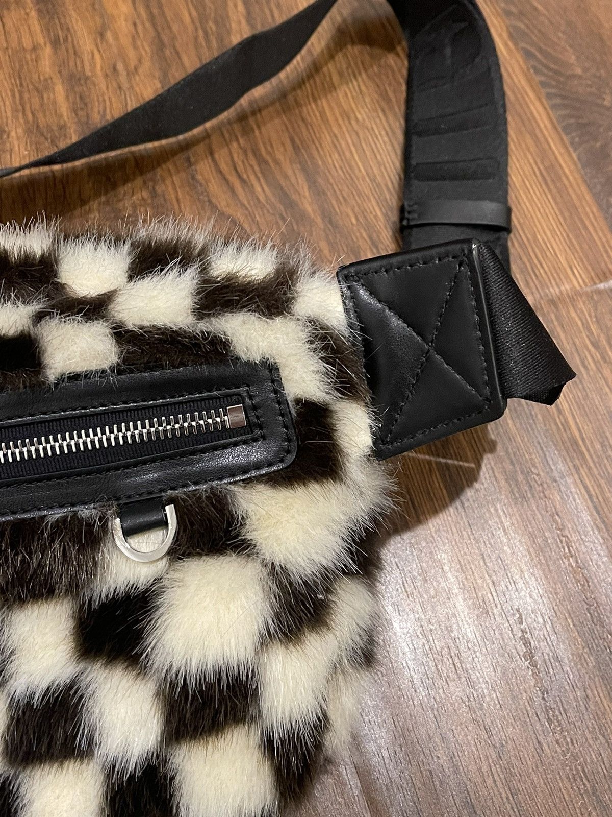 Amiri × Wes Lang AMIRI checkered fur belt bag extremely rare only few made Size ONE SIZE - 16 Thumbnail