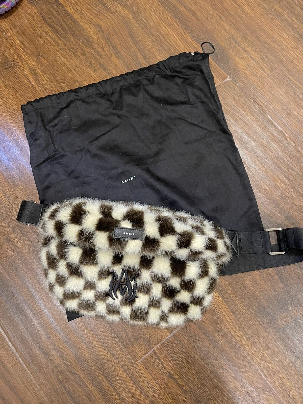 Amiri × Wes Lang AMIRI checkered fur belt bag extremely rare only few made Size ONE SIZE - 7 Thumbnail