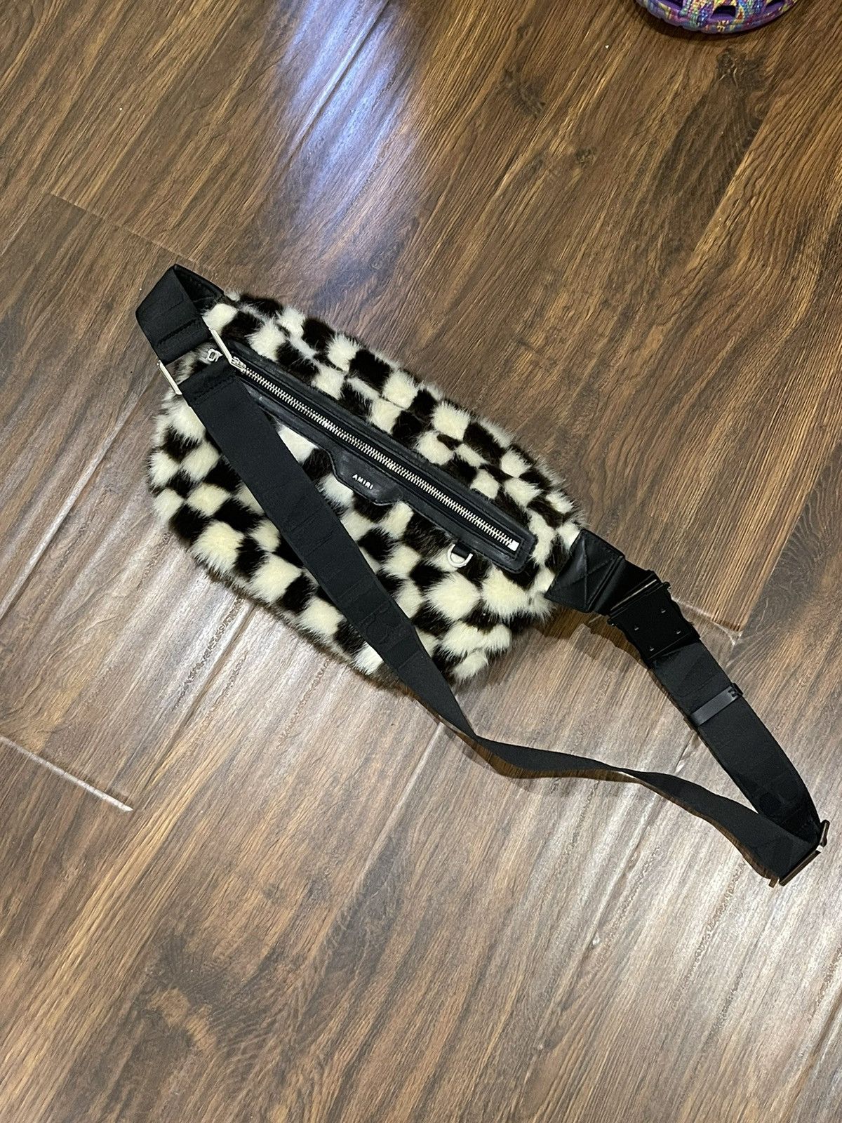 Amiri × Wes Lang AMIRI checkered fur belt bag extremely rare only few made Size ONE SIZE - 19 Thumbnail