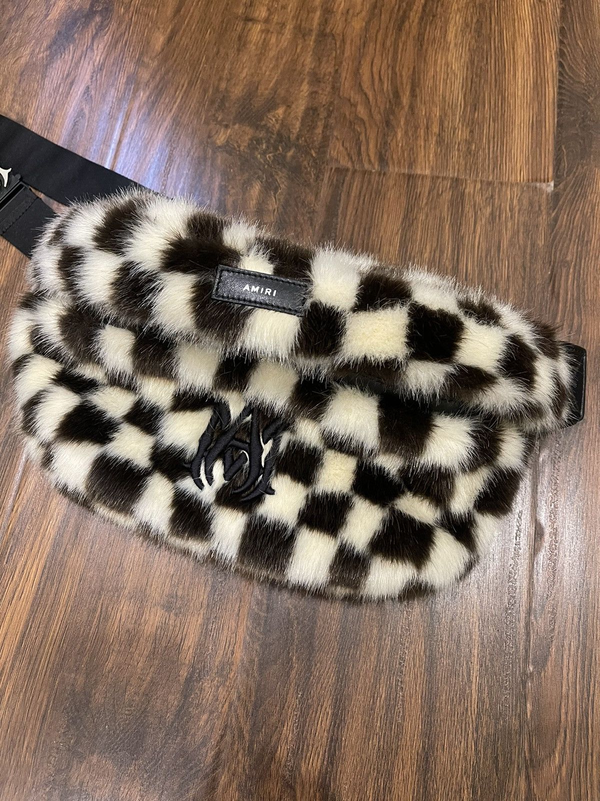 Amiri × Wes Lang AMIRI checkered fur belt bag extremely rare only few made Size ONE SIZE - 22 Thumbnail