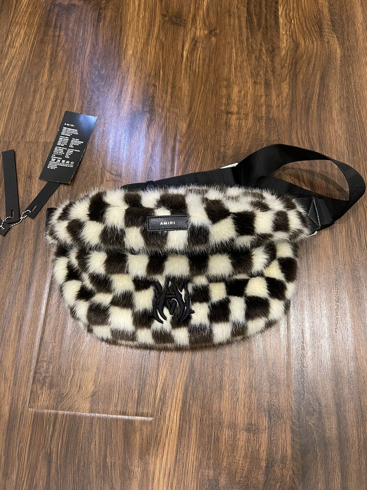 Amiri × Wes Lang AMIRI checkered fur belt bag extremely rare only few made Size ONE SIZE - 1 Thumbnail