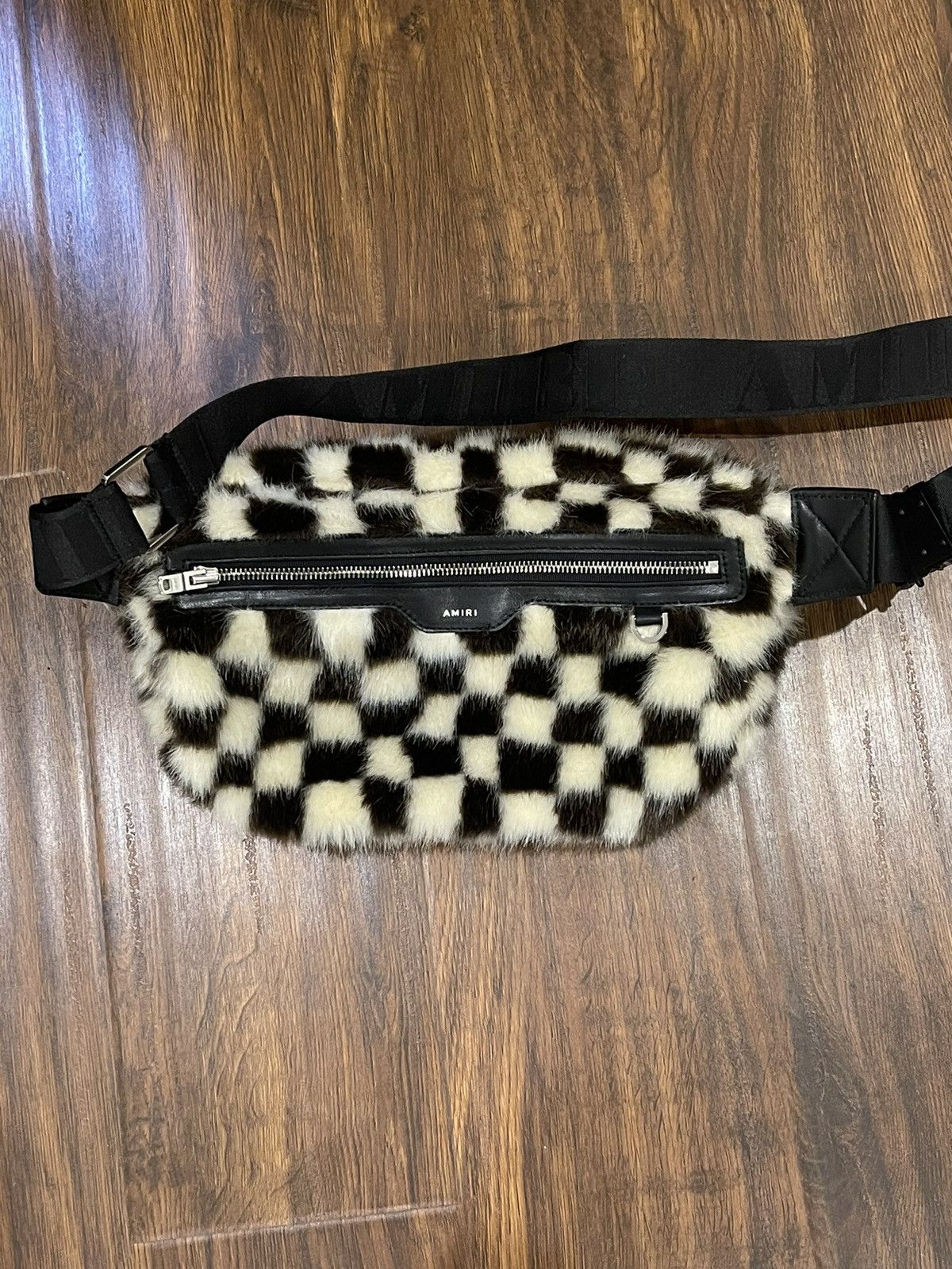 Amiri × Wes Lang AMIRI checkered fur belt bag extremely rare only few made Size ONE SIZE - 17 Thumbnail