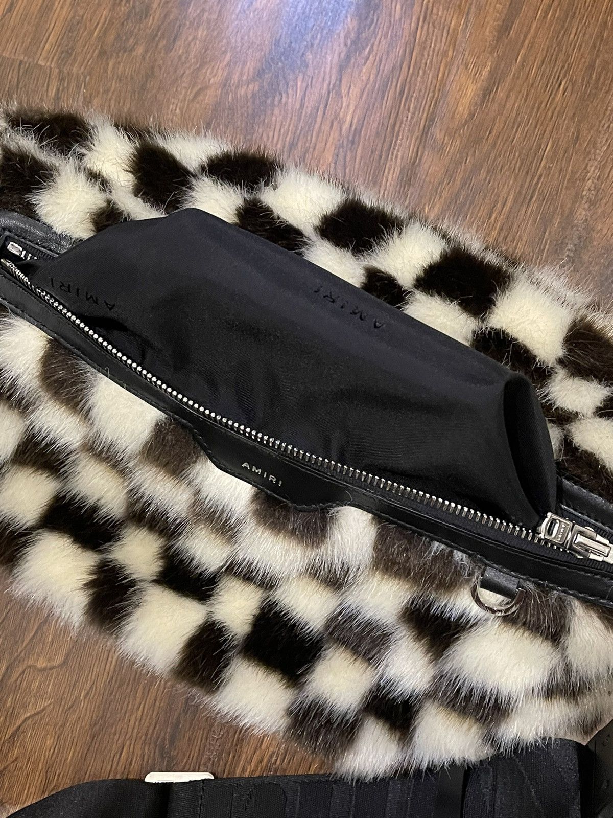 Amiri × Wes Lang AMIRI checkered fur belt bag extremely rare only few made Size ONE SIZE - 12 Thumbnail
