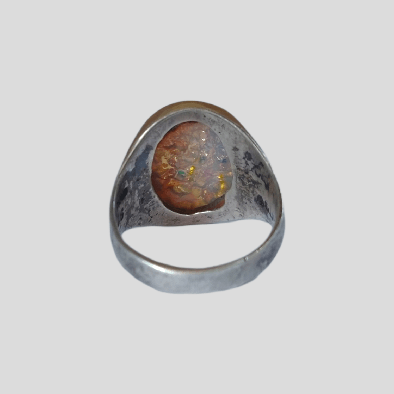 Vintage Vintage Sterling Silver Ring Faux Opal Size 9 Modern Size ONE SIZE - 9 Thumbnail