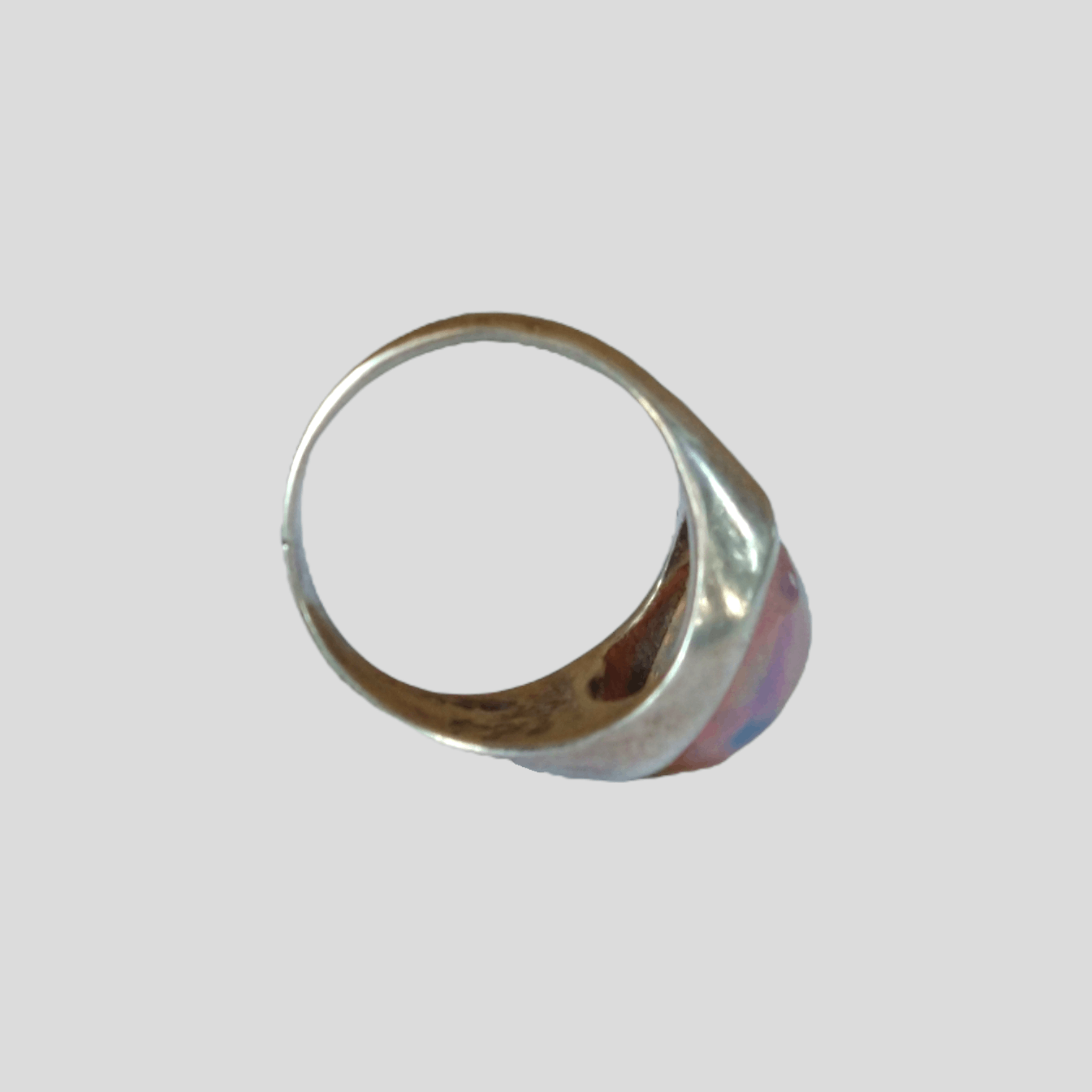 Vintage Vintage Sterling Silver Ring Faux Opal Size 9 Modern Size ONE SIZE - 8 Thumbnail