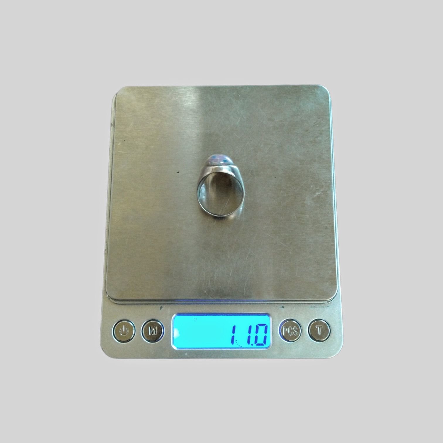 Vintage Vintage Sterling Silver Ring Faux Opal Size 9 Modern Size ONE SIZE - 13 Thumbnail