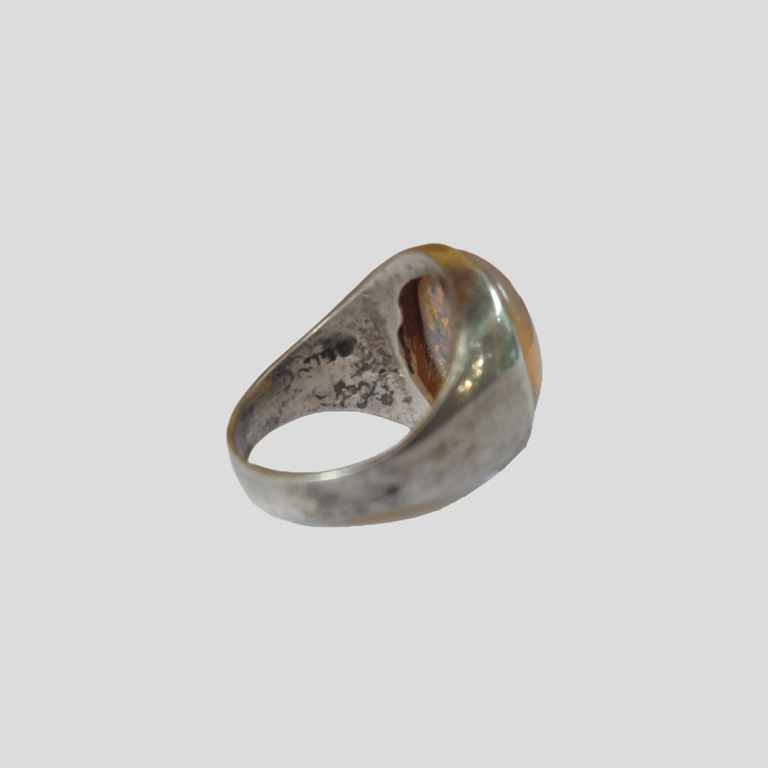 Vintage Vintage Sterling Silver Ring Faux Opal Size 9 Modern Size ONE SIZE - 6 Thumbnail