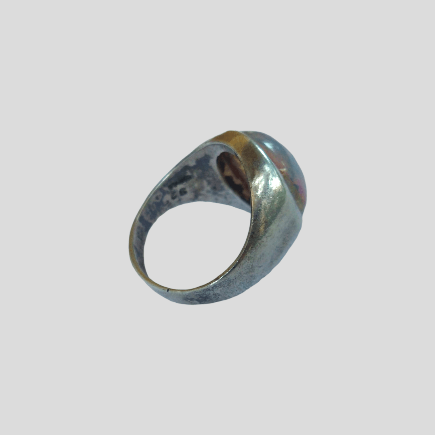 Vintage Vintage Sterling Silver Ring Faux Opal Size 9 Modern Size ONE SIZE - 7 Thumbnail