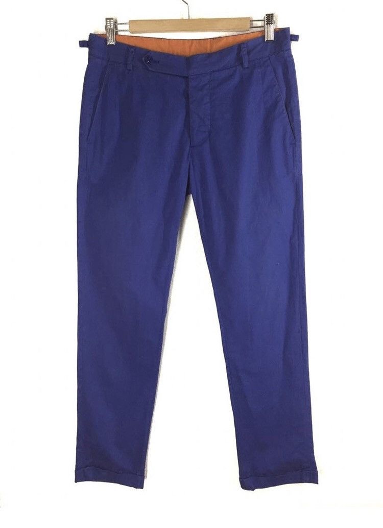 Daniele Alessandrini Italian Brand D.A Indigo Blue Slim fit Chino Pants Size US 32 / EU 48 - 1 Thumbnail