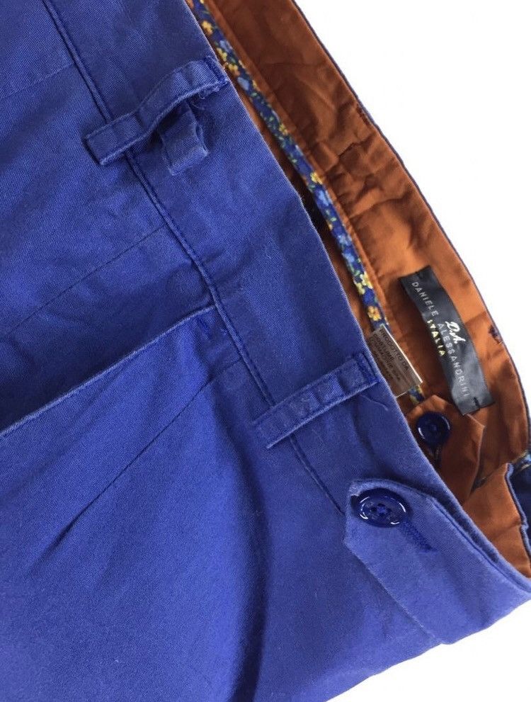 Daniele Alessandrini Italian Brand D.A Indigo Blue Slim fit Chino Pants Size US 32 / EU 48 - 9 Thumbnail