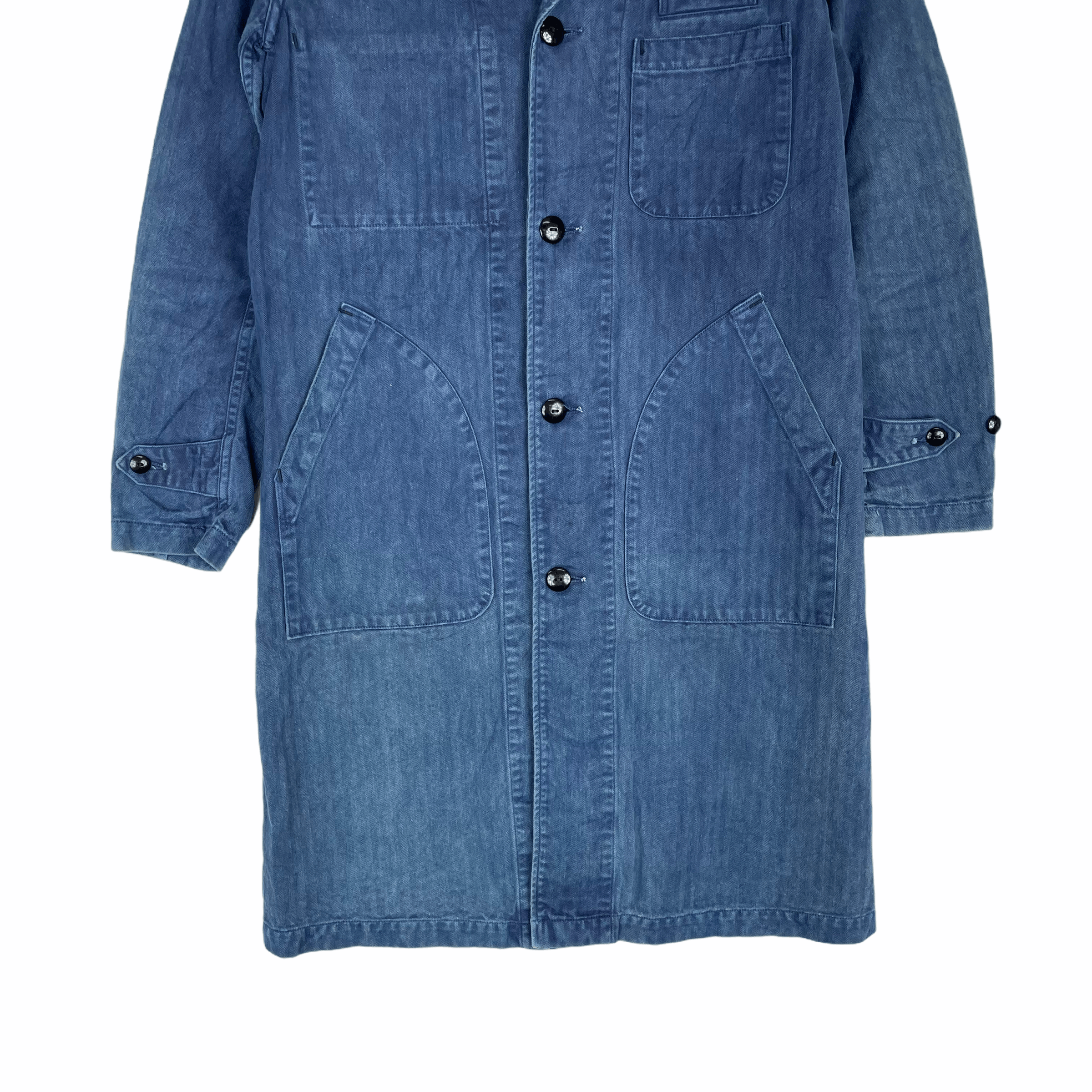 Sanca SANCA Japanese Brand Long Blue Denim Jacket Size US S / EU 44-46 / 1 - 4 Thumbnail