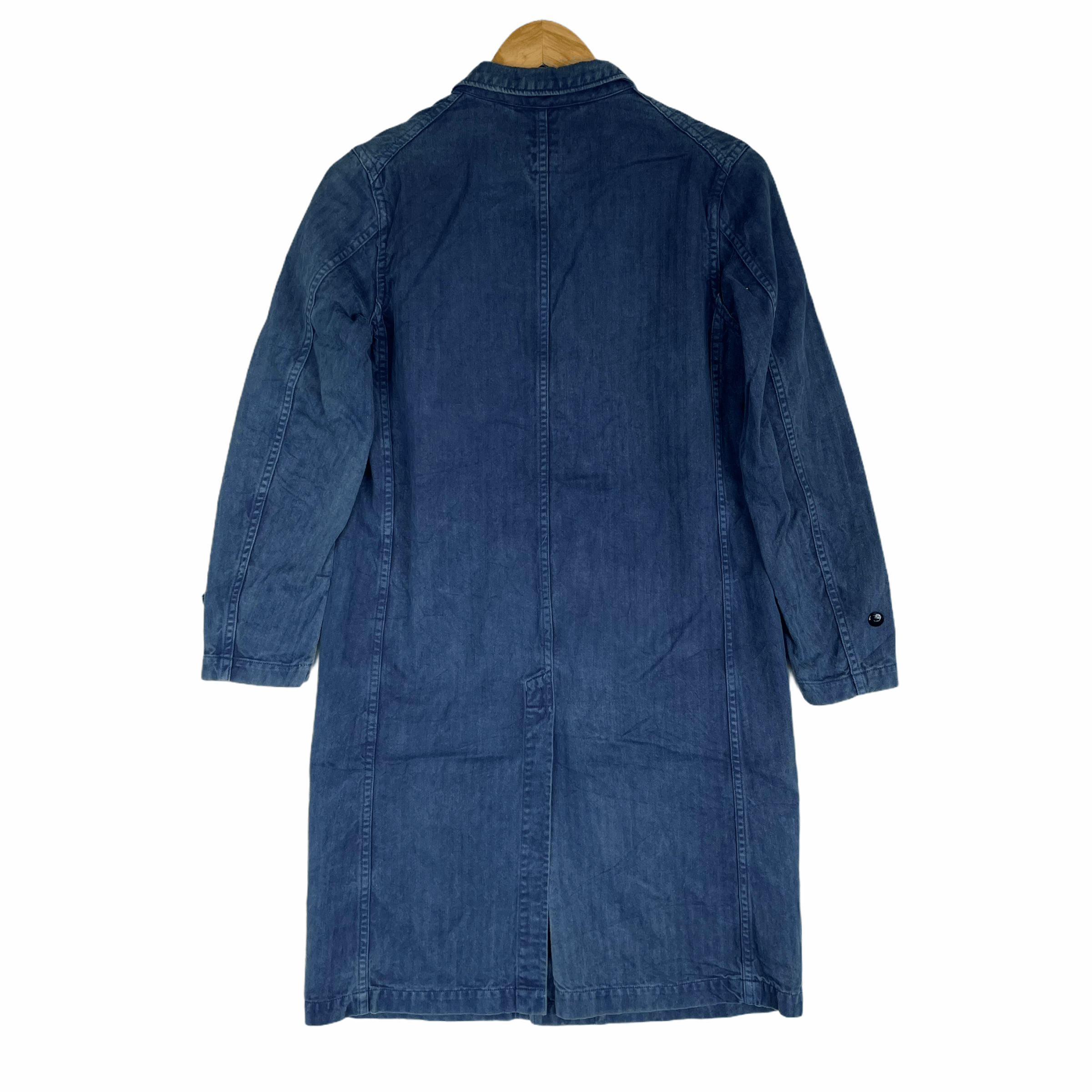 Sanca SANCA Japanese Brand Long Blue Denim Jacket Size US S / EU 44-46 / 1 - 5 Thumbnail