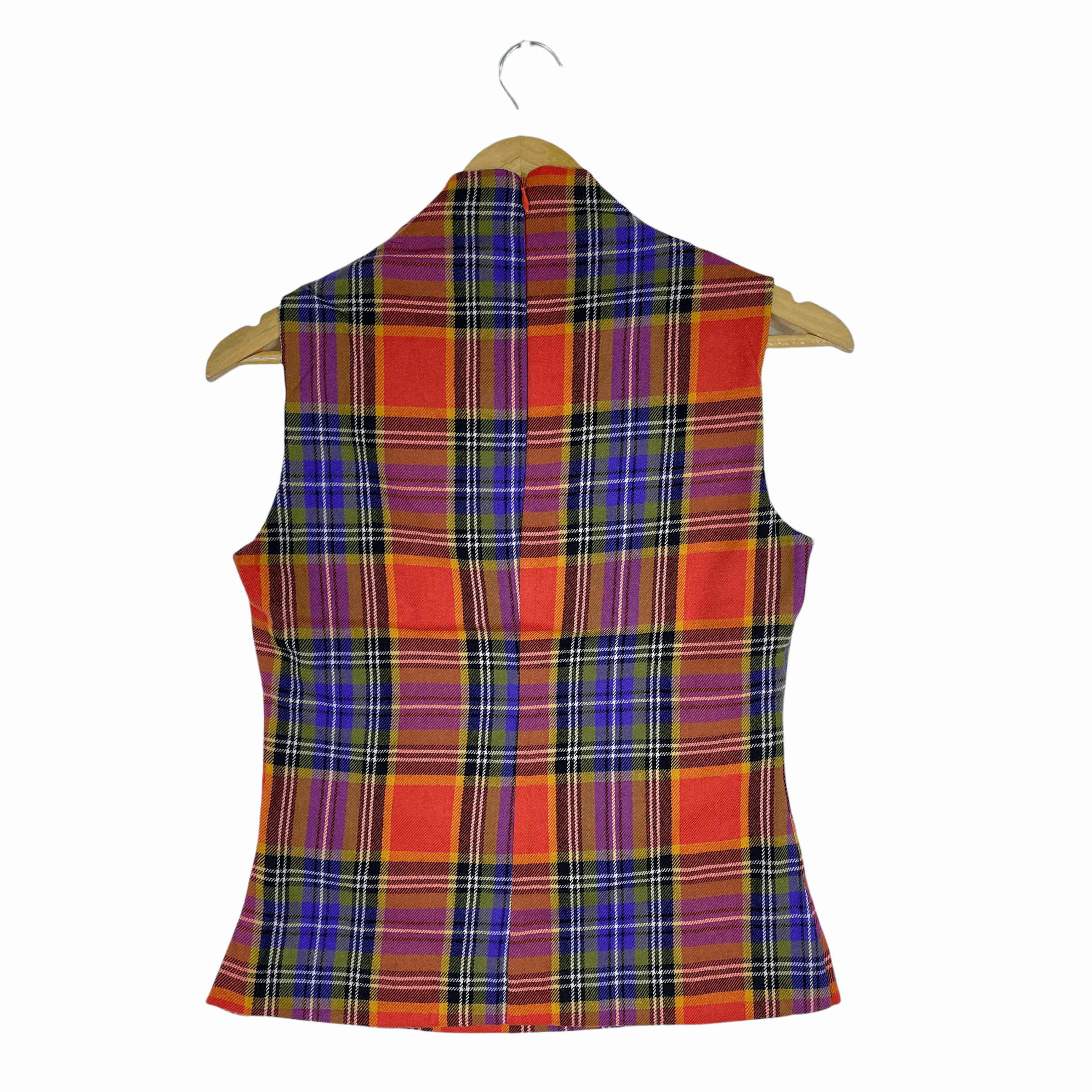 Designer VANESSA BRUNO ATHE Paris France Designer Tartan Check Vest Size US S / EU 44-46 / 1 - 1 Thumbnail