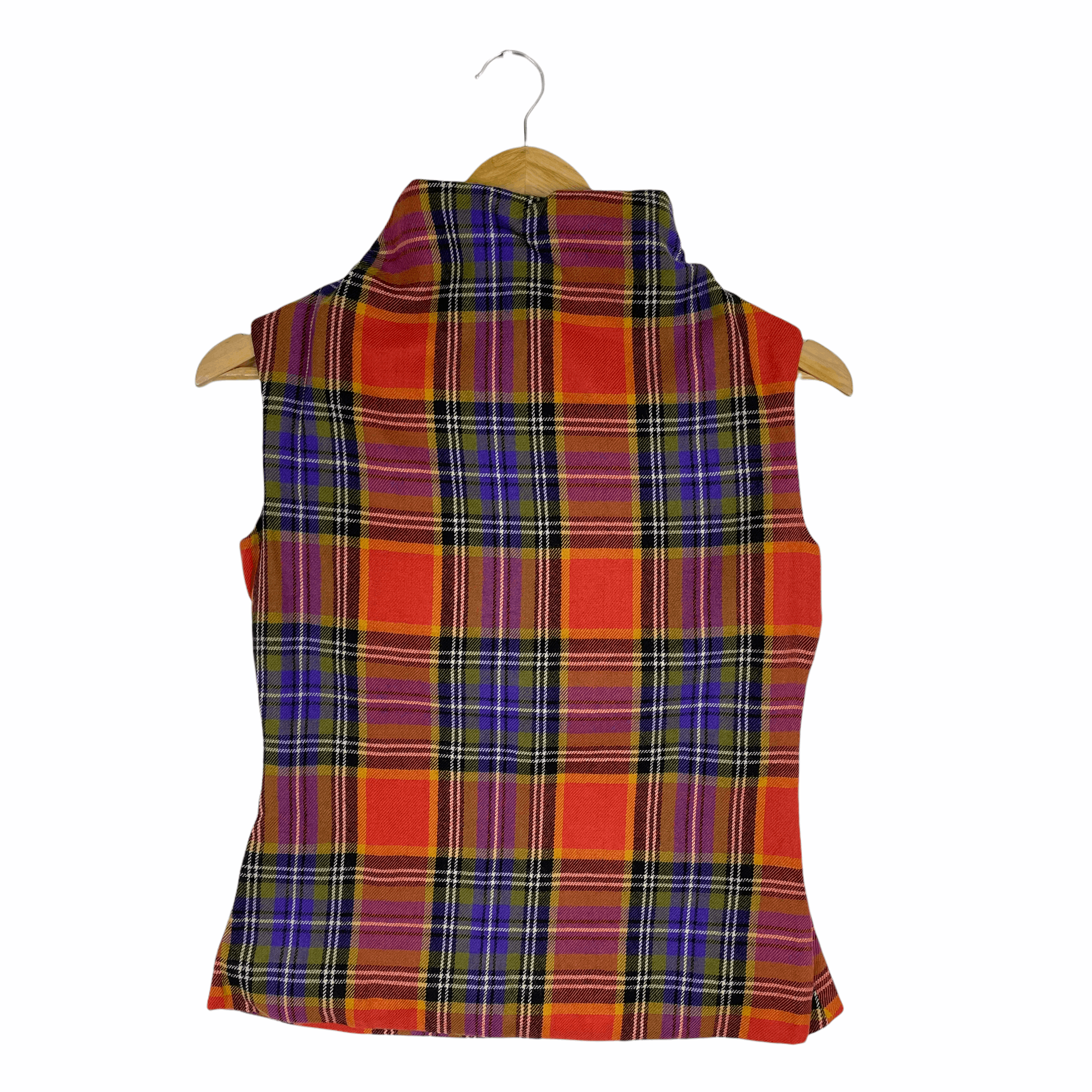 Designer VANESSA BRUNO ATHE Paris France Designer Tartan Check Vest Size US S / EU 44-46 / 1 - 2 Thumbnail