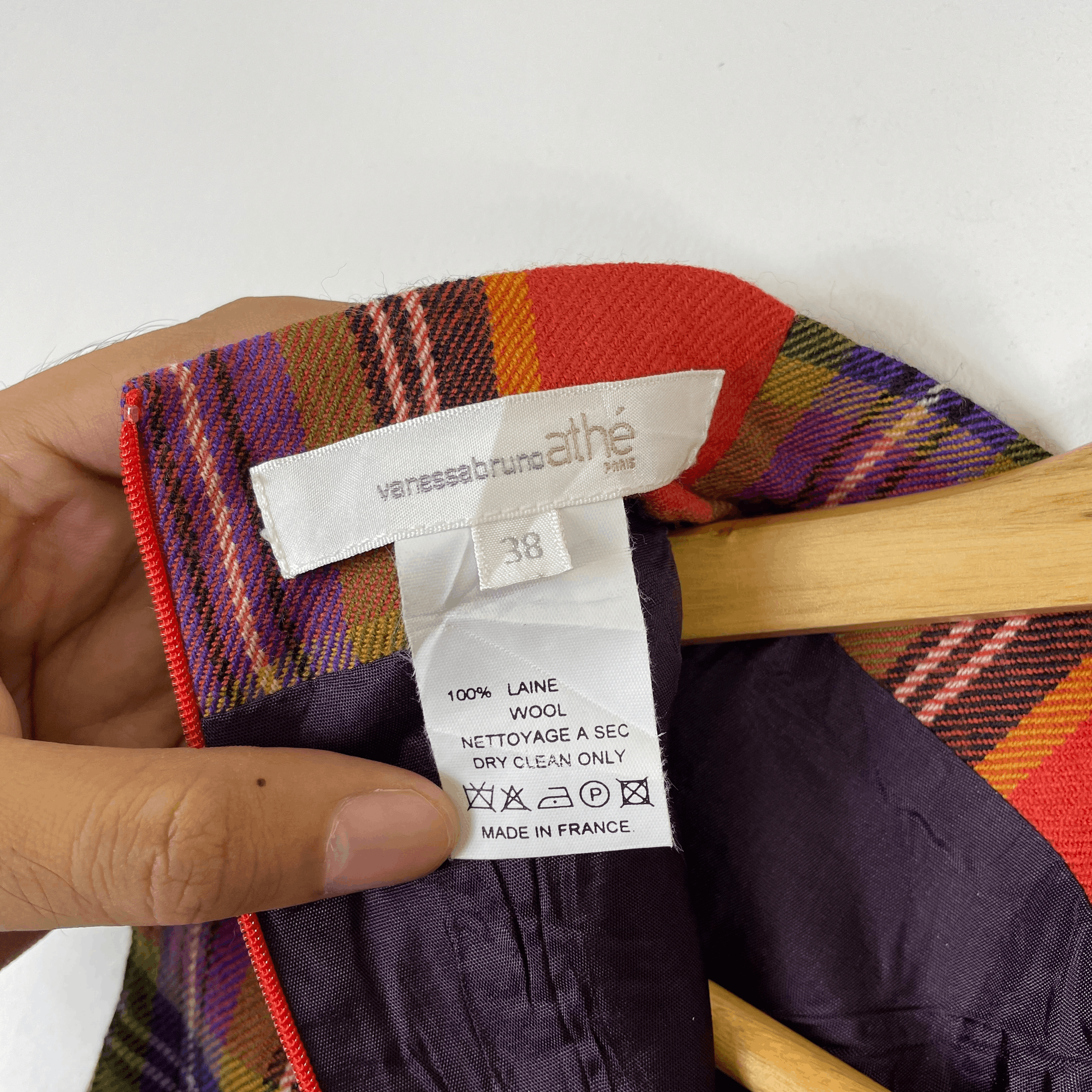 Designer VANESSA BRUNO ATHE Paris France Designer Tartan Check Vest Size US S / EU 44-46 / 1 - 3 Thumbnail