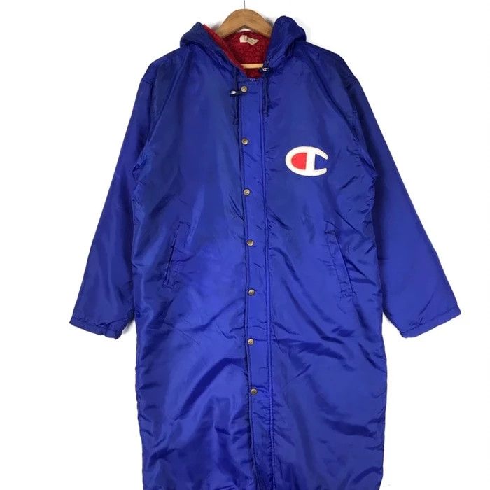 Champion × Vintage Vintage CHAMPION ATHLETIC Embroidered Logo Blue Long Jacket Size US M / EU 48-50 / 2 - 2 Thumbnail