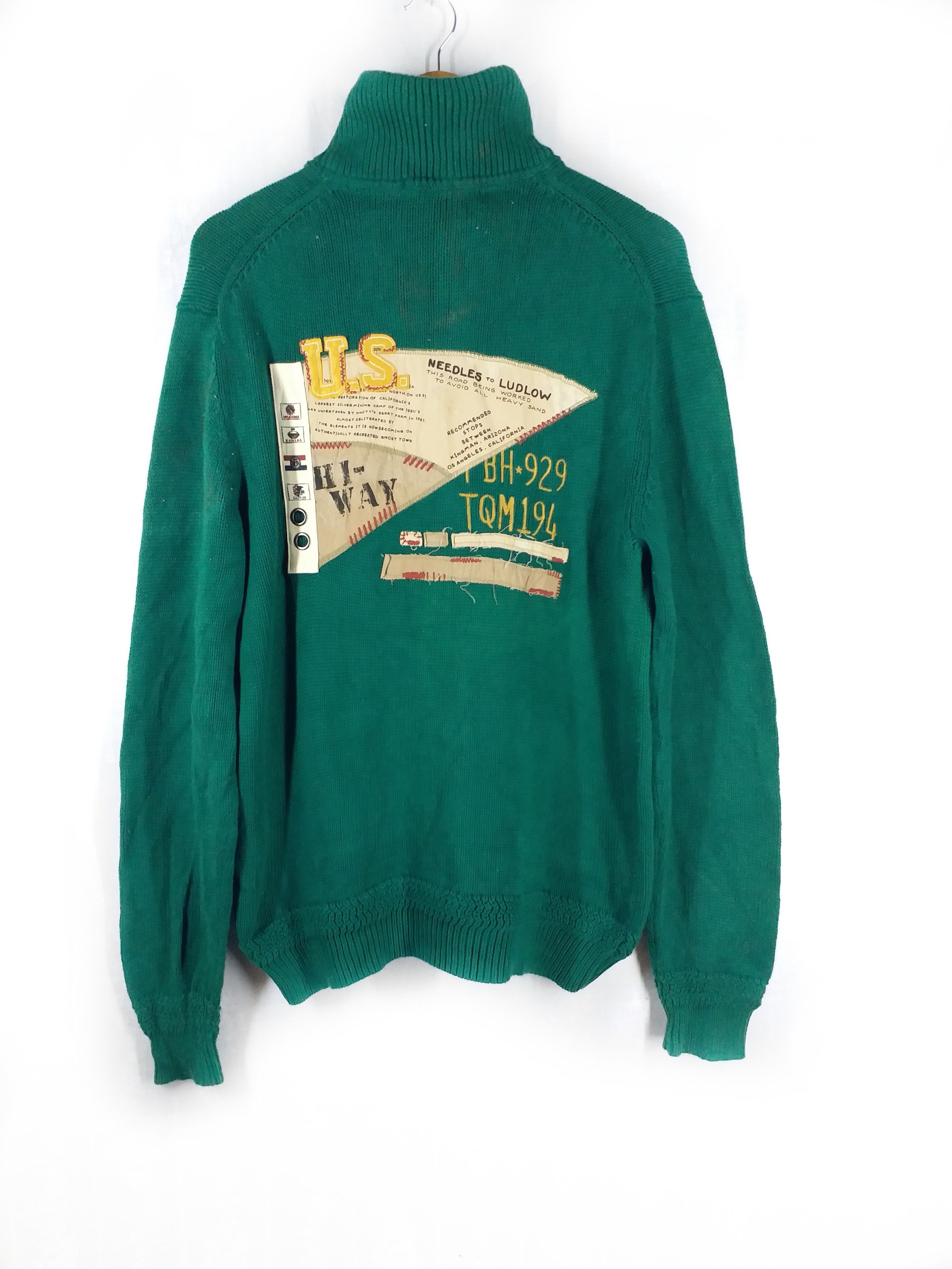 Avirex 🔥VINTAGE 90's Avirex Patches Wool Knitwear Size US M / EU 48-50 / 2 - 2 Thumbnail