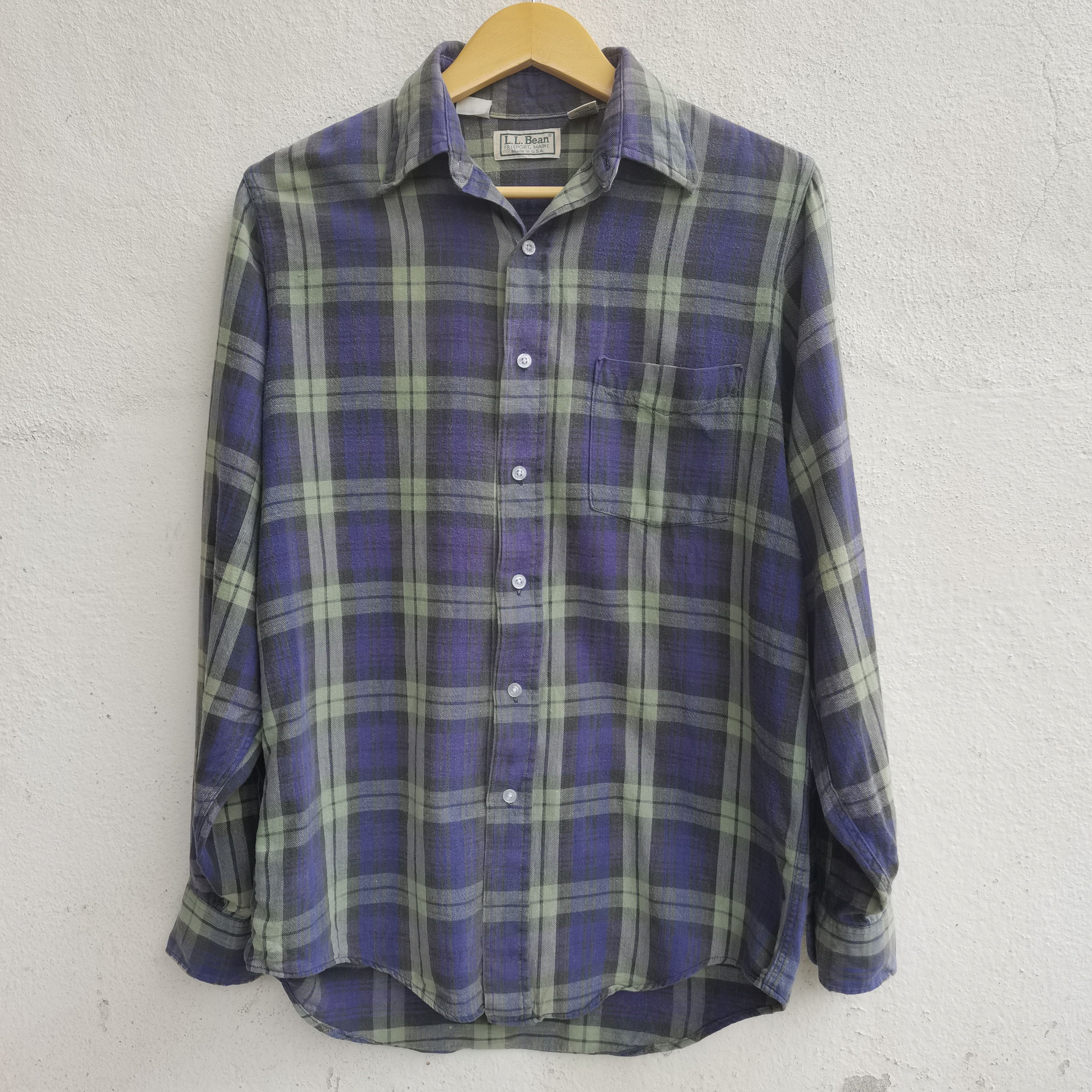L.L. Bean × Vintage Crazy Vintage 90s L.L Bean Flannel Button Up Shirt Size US S / EU 44-46 / 1 - 2 Thumbnail