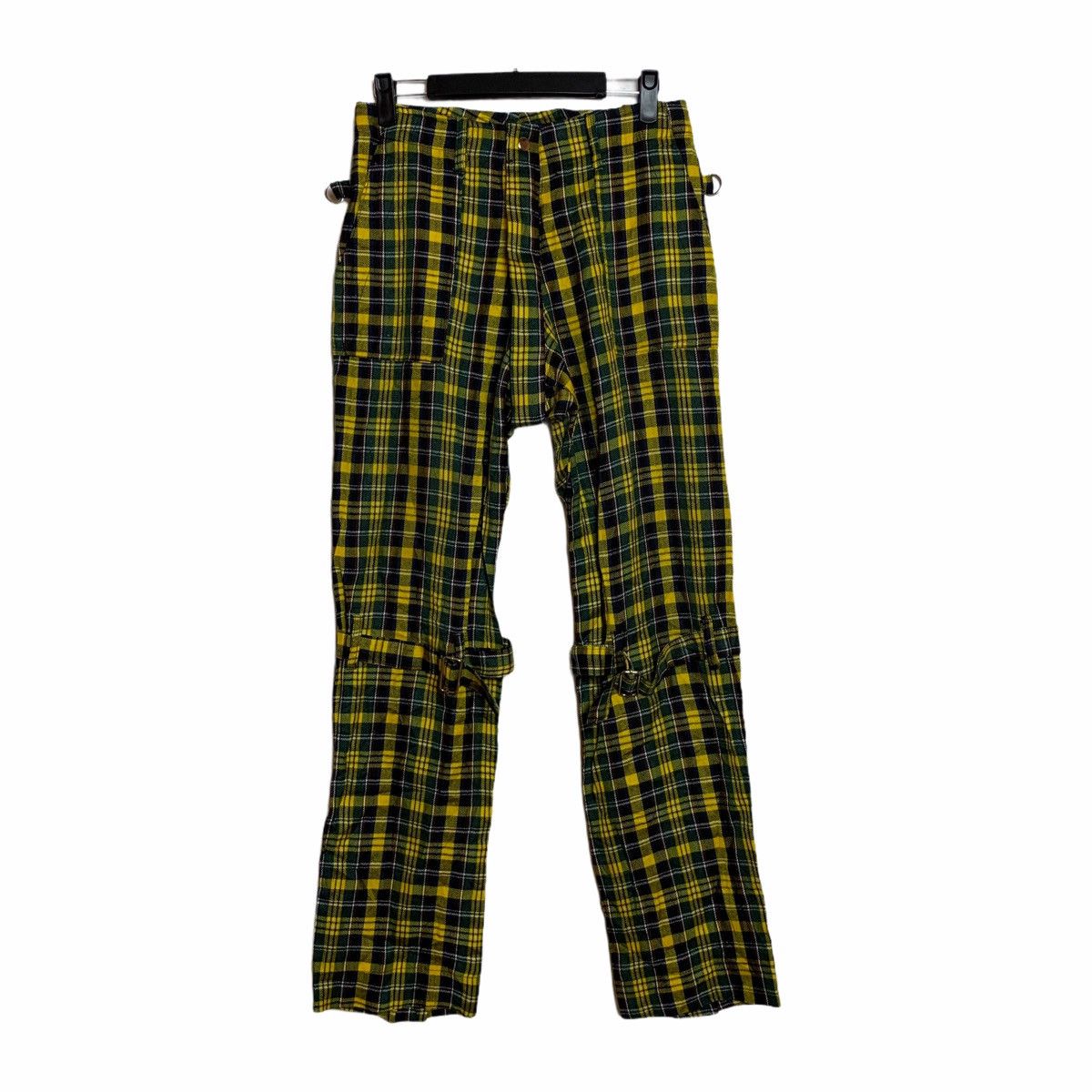 image of Japan Warpreps Tartan Zipper Bondage Pant in Yellow, Men's (Size 28)