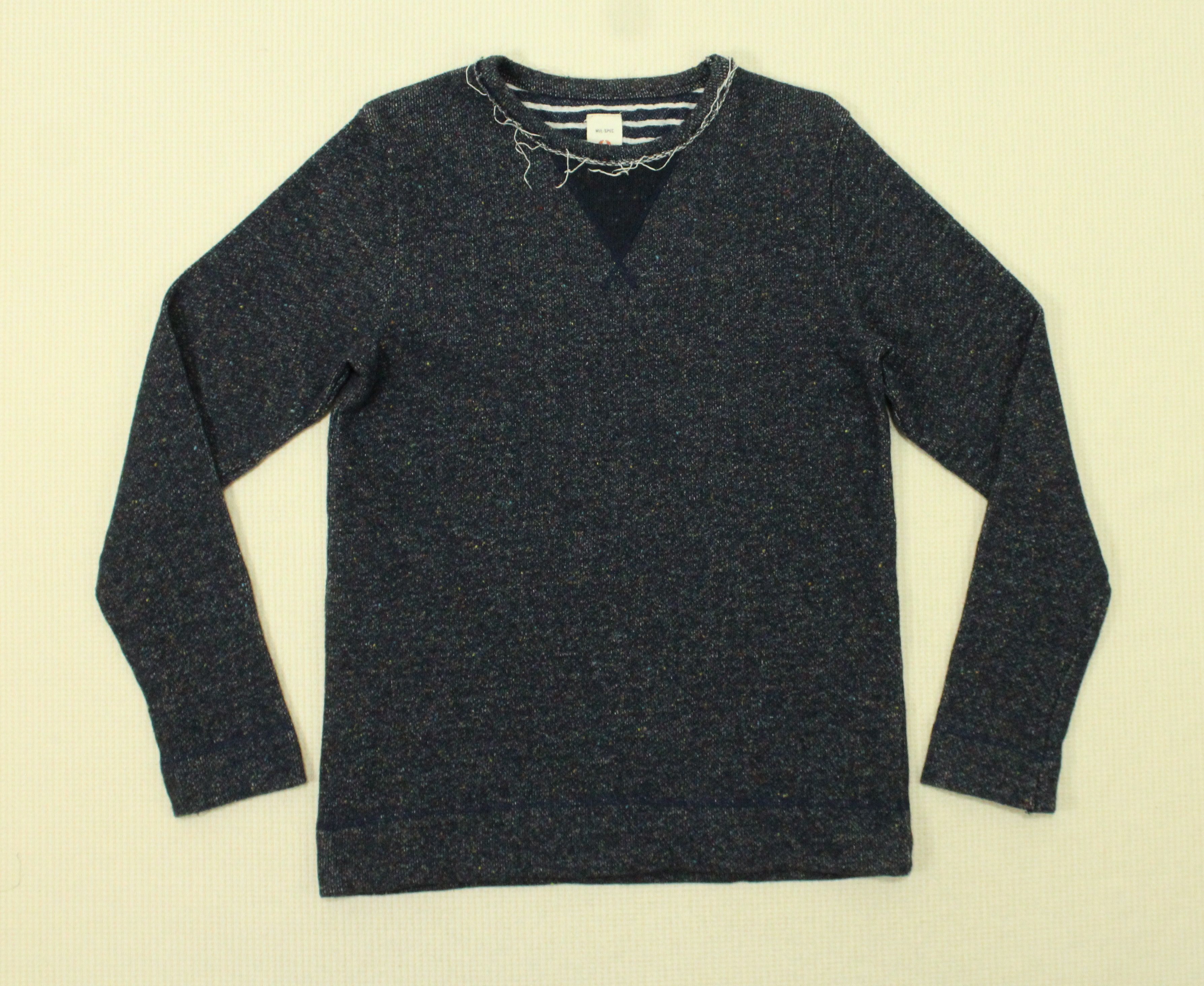 Japanese Brand MIL-SPEC 9 Shirt Long Sleeve Distressed Style Knit Size US S / EU 44-46 / 1 - 6 Thumbnail