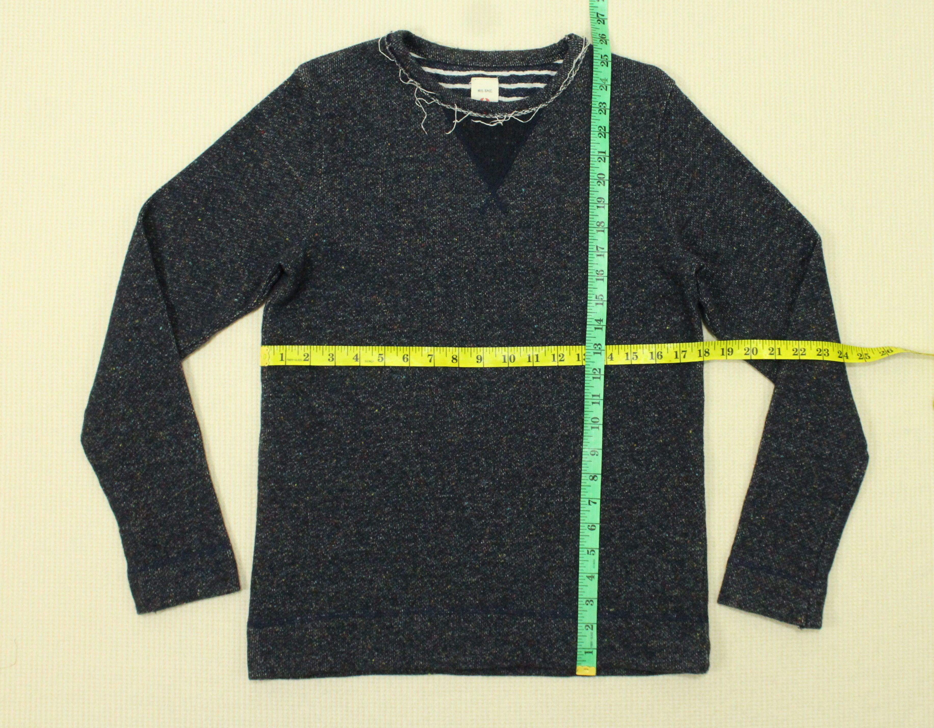 Japanese Brand MIL-SPEC 9 Shirt Long Sleeve Distressed Style Knit Size US S / EU 44-46 / 1 - 9 Thumbnail