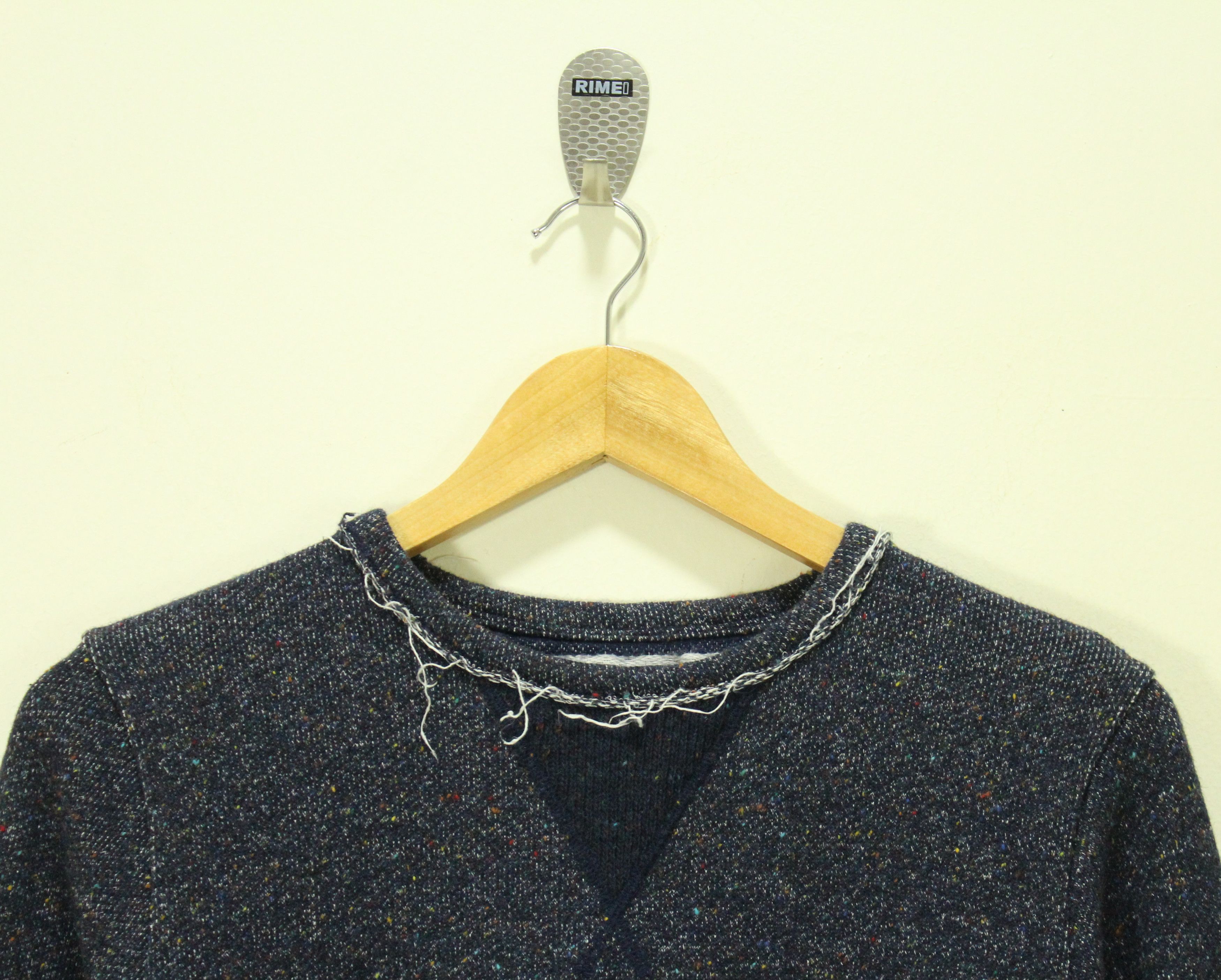 Japanese Brand MIL-SPEC 9 Shirt Long Sleeve Distressed Style Knit Size US S / EU 44-46 / 1 - 1 Thumbnail