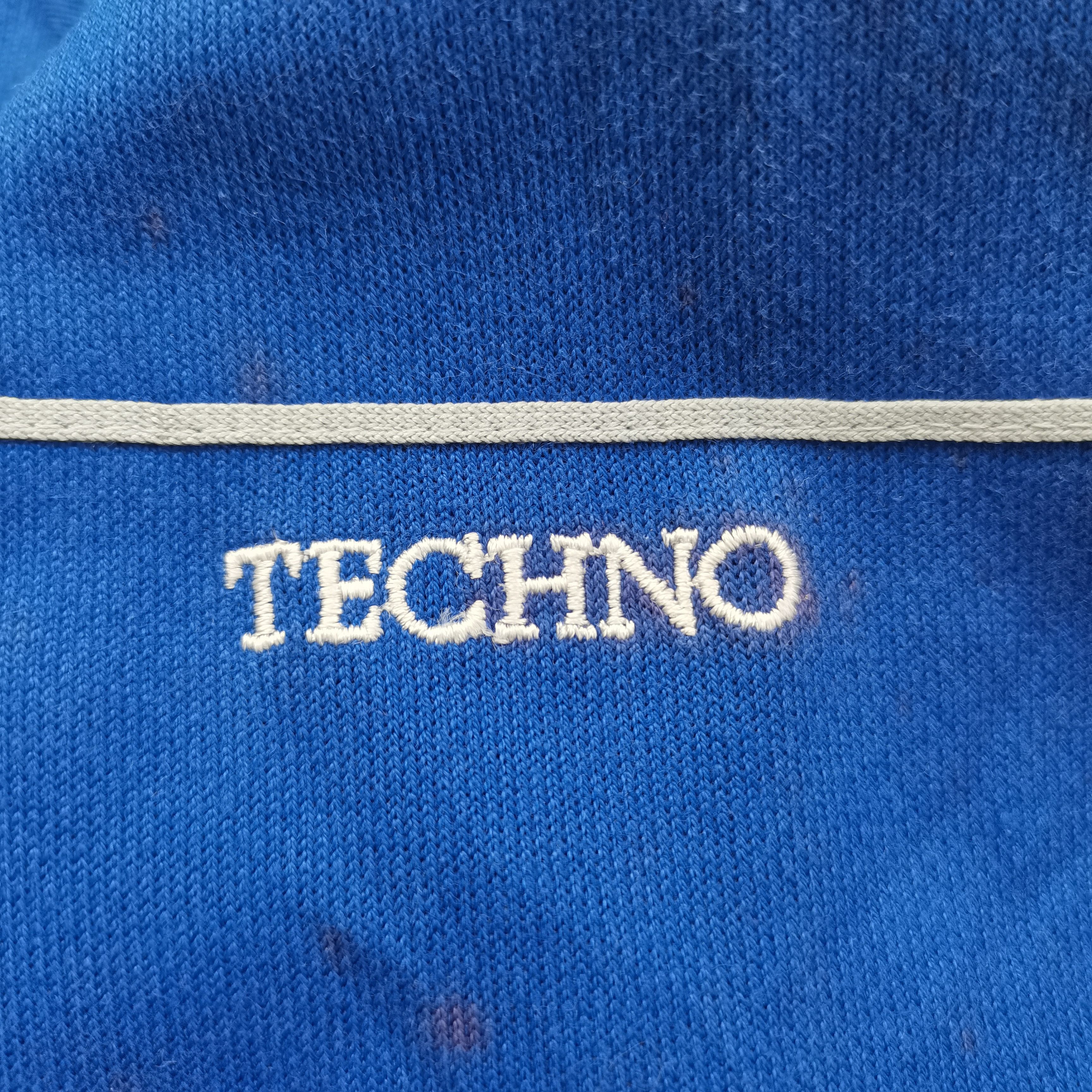 Adidas × Descente × Vintage Vintage 80s ADIDAS TECHNO Acid Wash 3 Stripes Sweatshirt Size US M / EU 48-50 / 2 - 10 Thumbnail