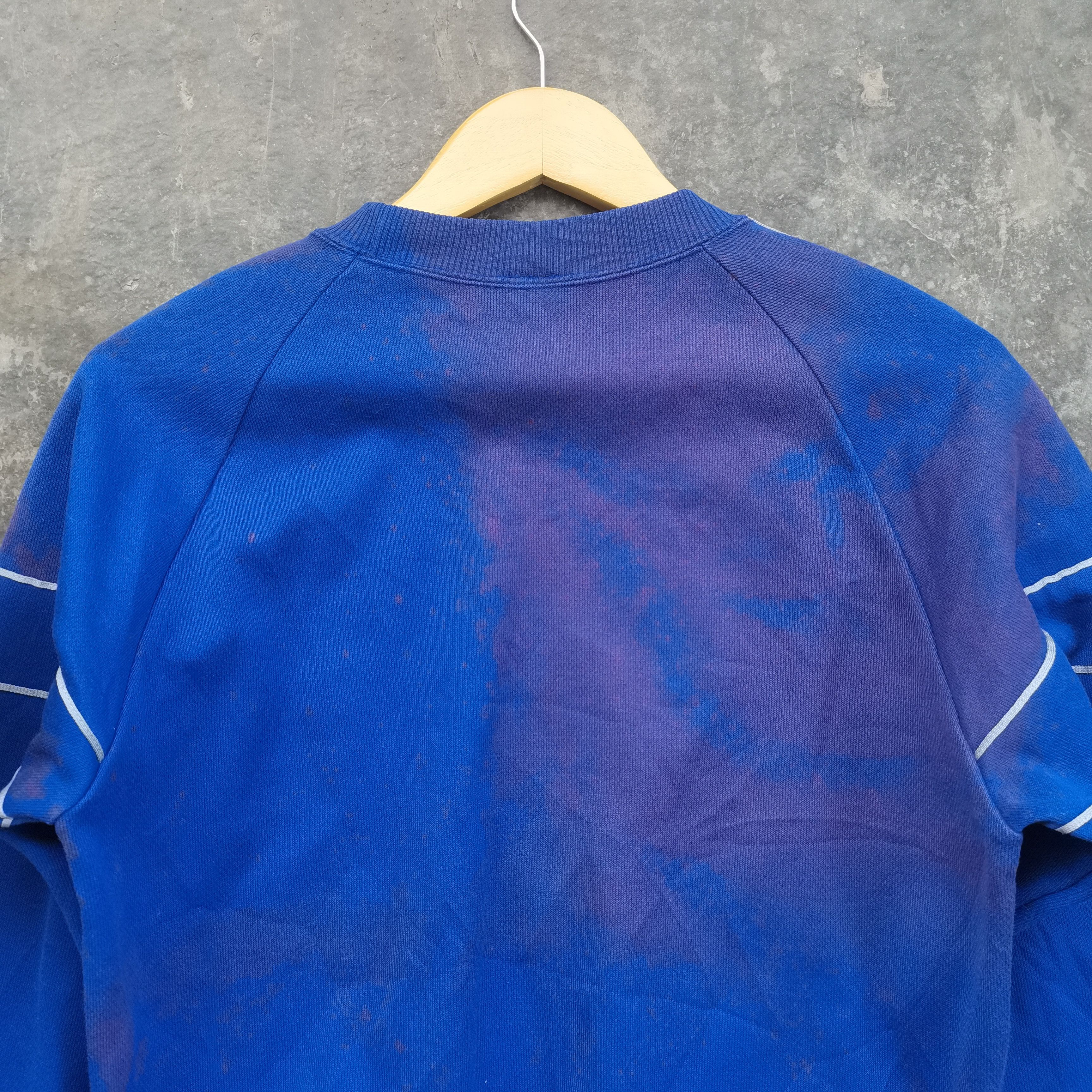 Adidas × Descente × Vintage Vintage 80s ADIDAS TECHNO Acid Wash 3 Stripes Sweatshirt Size US M / EU 48-50 / 2 - 8 Thumbnail