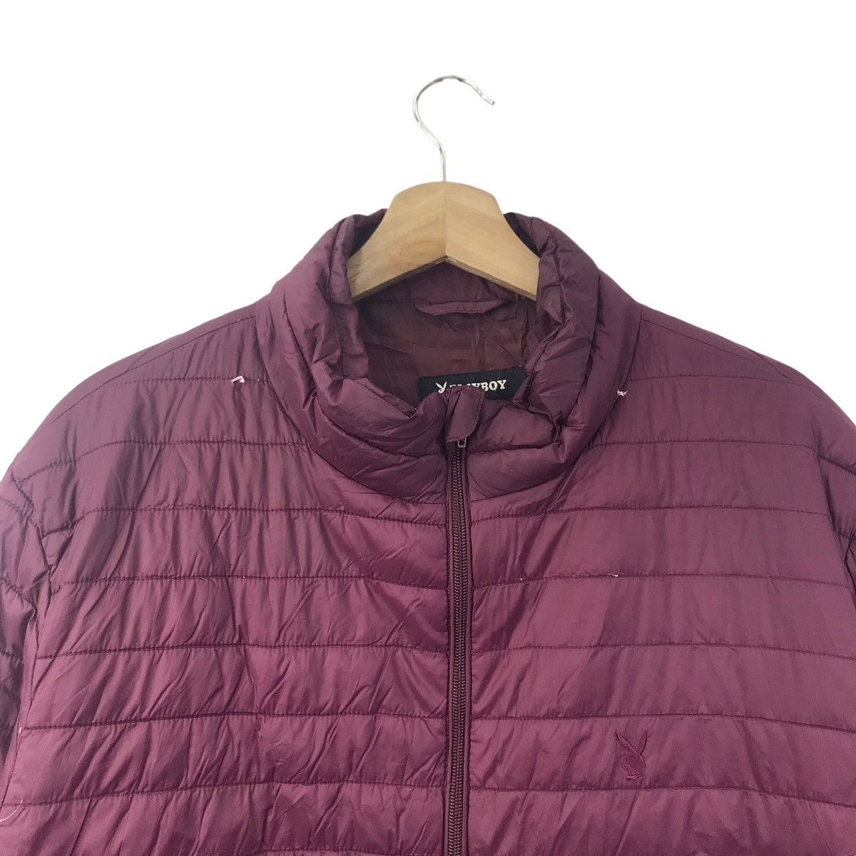 Playboy Vintage PLAYBOY Puffer Bomber Maroon Down Jacket Size US L / EU 52-54 / 3 - 2 Thumbnail