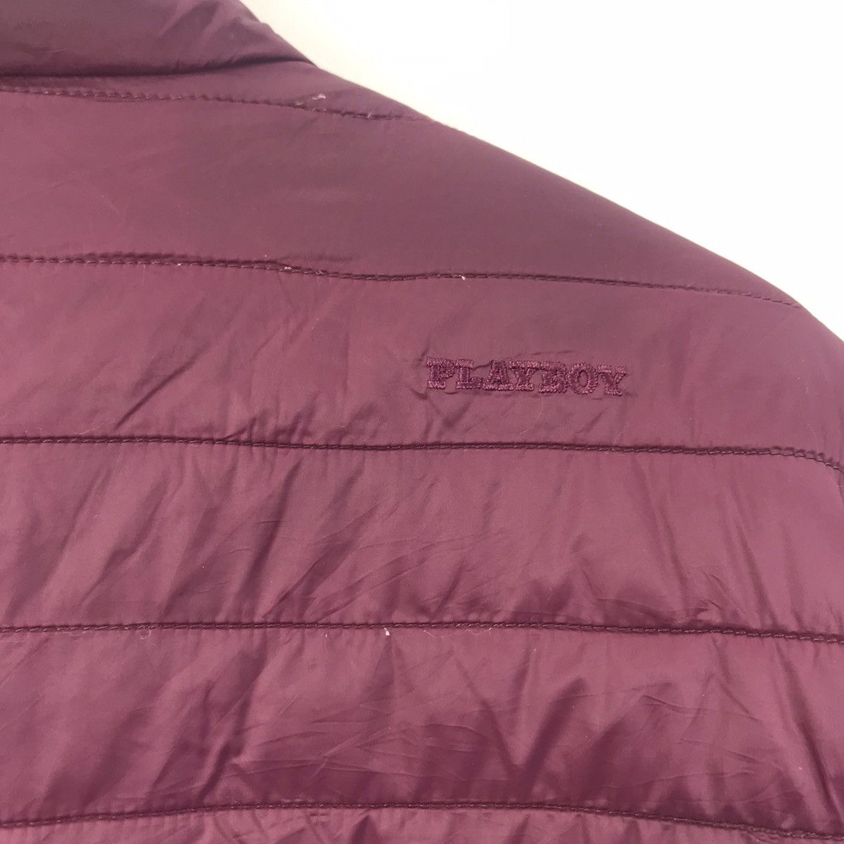 Playboy Vintage PLAYBOY Puffer Bomber Maroon Down Jacket Size US L / EU 52-54 / 3 - 7 Thumbnail