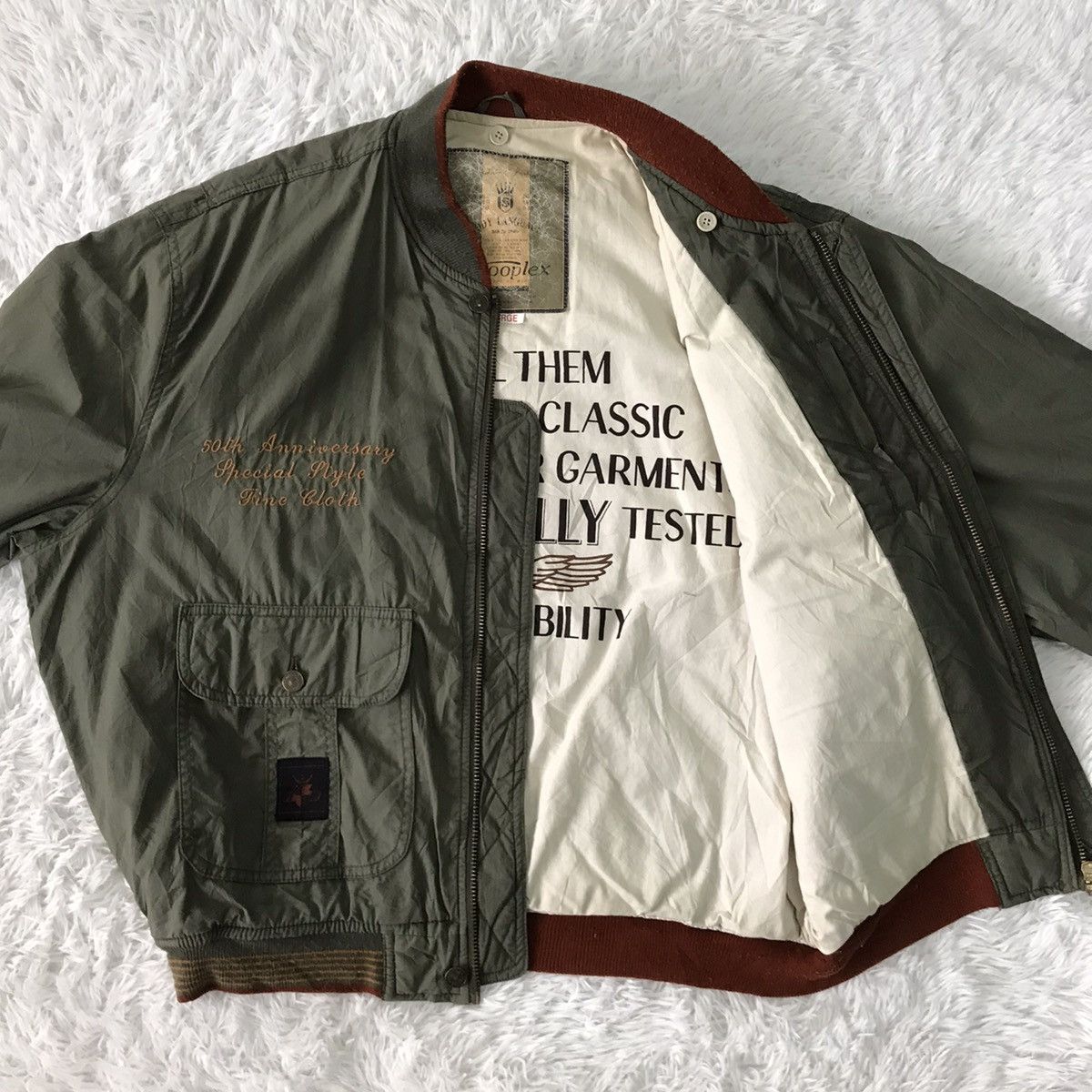 Japanese Brand 💥Steals💥Rare Swooplex Navy Chic Bomber Jacket Size US L / EU 52-54 / 3 - 19 Thumbnail