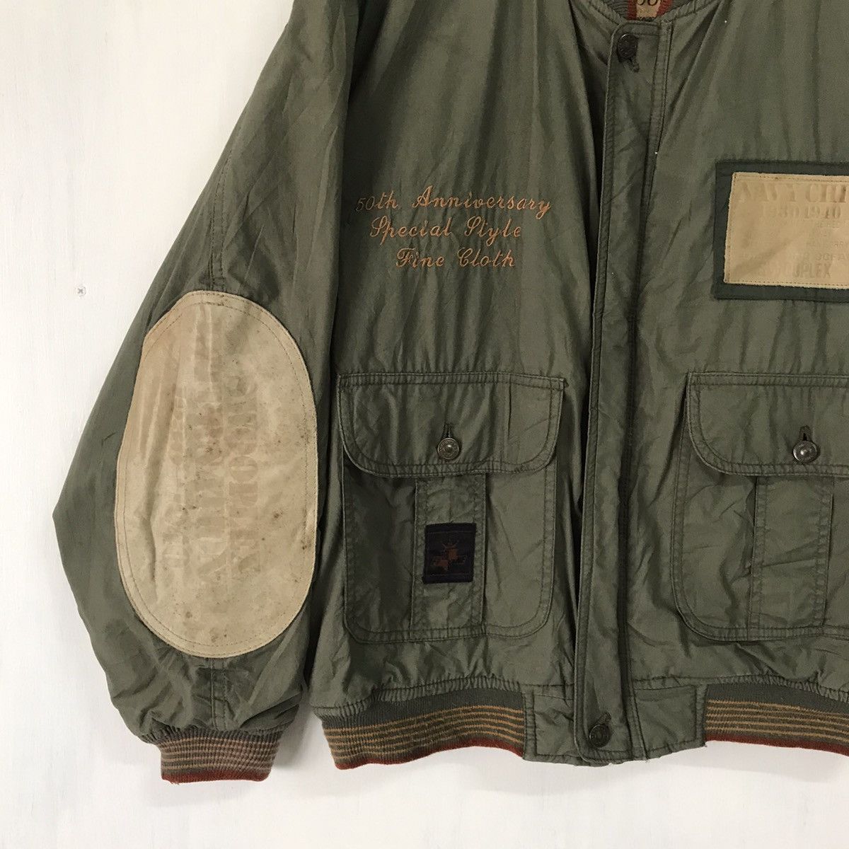 Japanese Brand 💥Steals💥Rare Swooplex Navy Chic Bomber Jacket Size US L / EU 52-54 / 3 - 3 Thumbnail