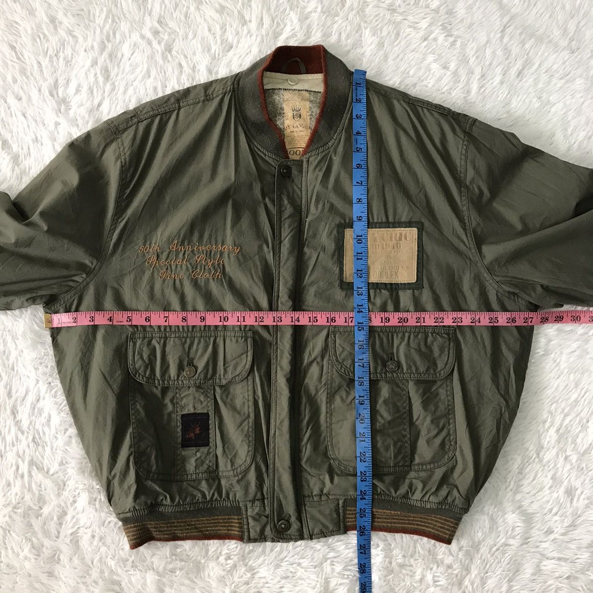 Japanese Brand 💥Steals💥Rare Swooplex Navy Chic Bomber Jacket Size US L / EU 52-54 / 3 - 23 Thumbnail