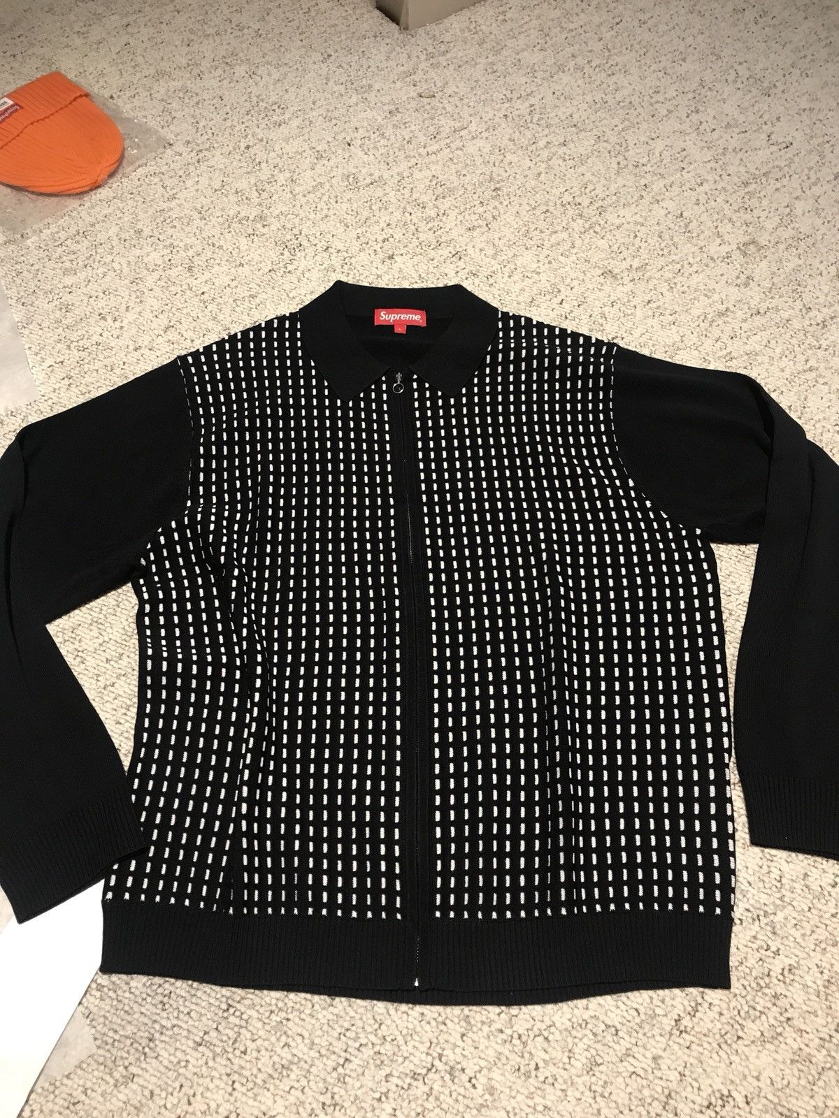 Supreme Supreme Dashes Zip Up Knit Polo | Grailed