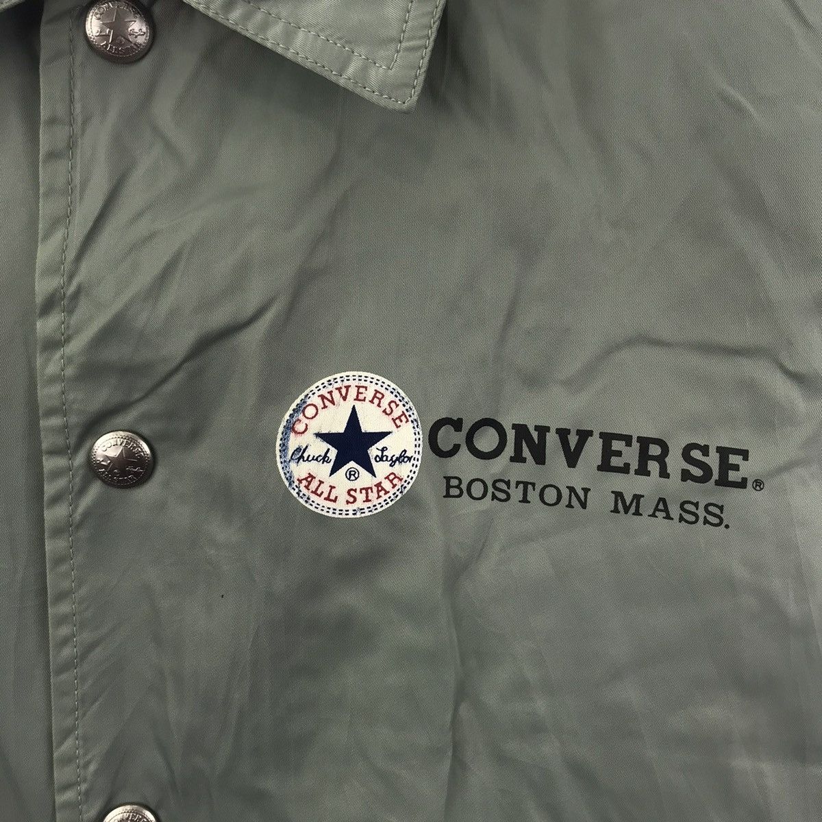 Converse CONVERSE ALL STAR Grey Windbreaker Coach Jacket Varsity Size US XL / EU 56 / 4 - 5 Thumbnail