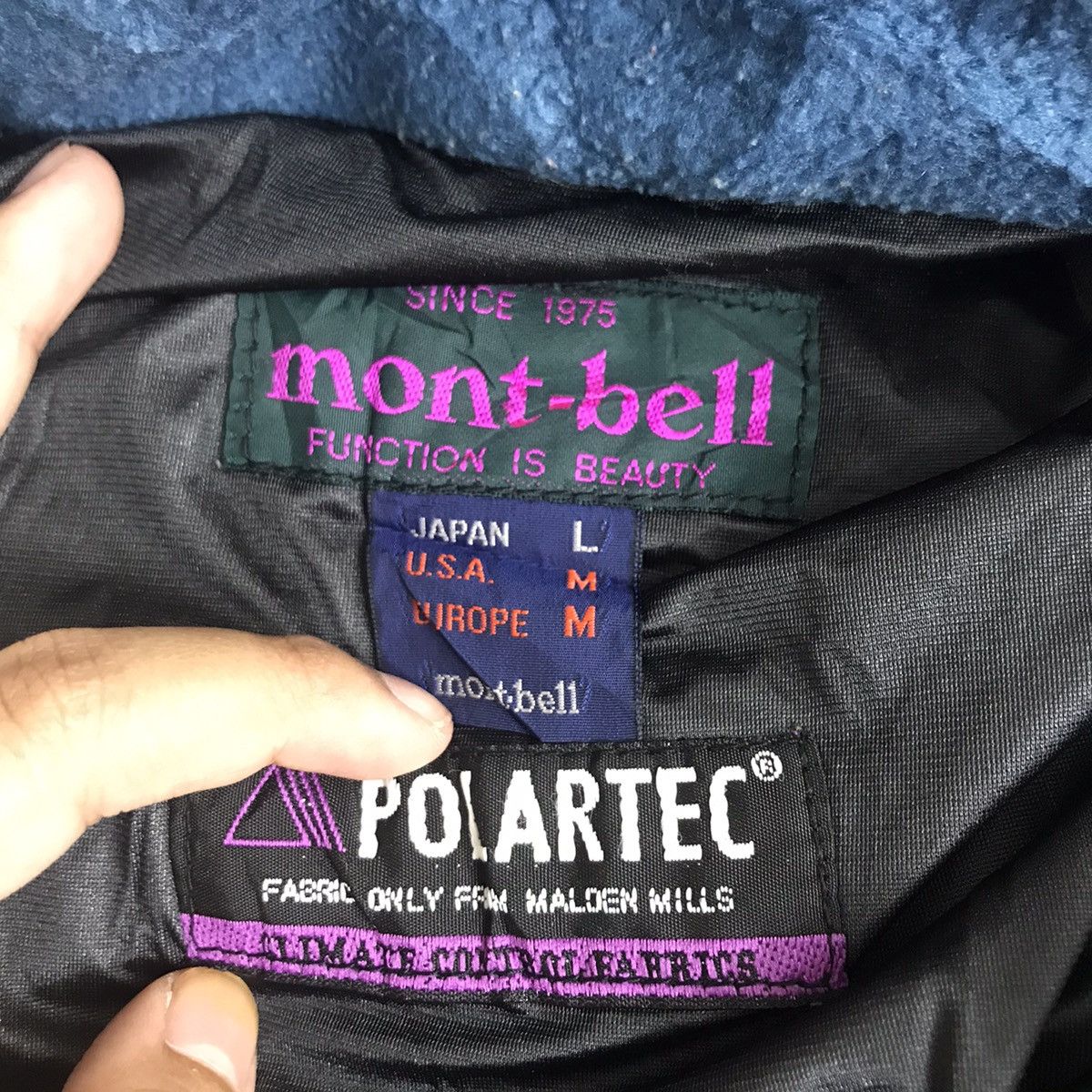 Montbell MONTBELL Polartec Blue Fleece Sweater JapaneseHikingClothing Size US L / EU 52-54 / 3 - 4 Thumbnail